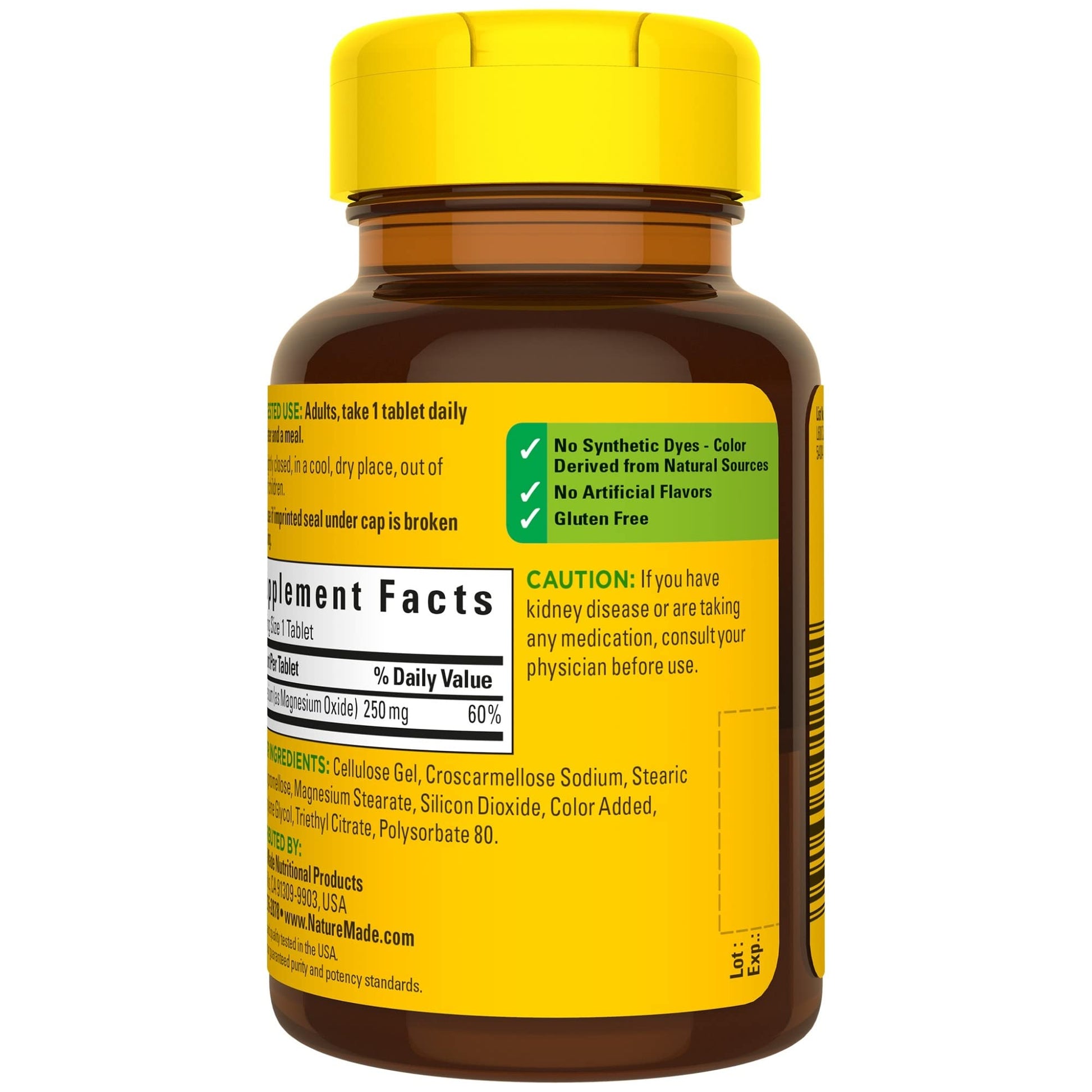 Nature Made Magnesium Oxide 250 mg, Dietary Supplement for Muscle, Heart Nature Made buy supplements canada