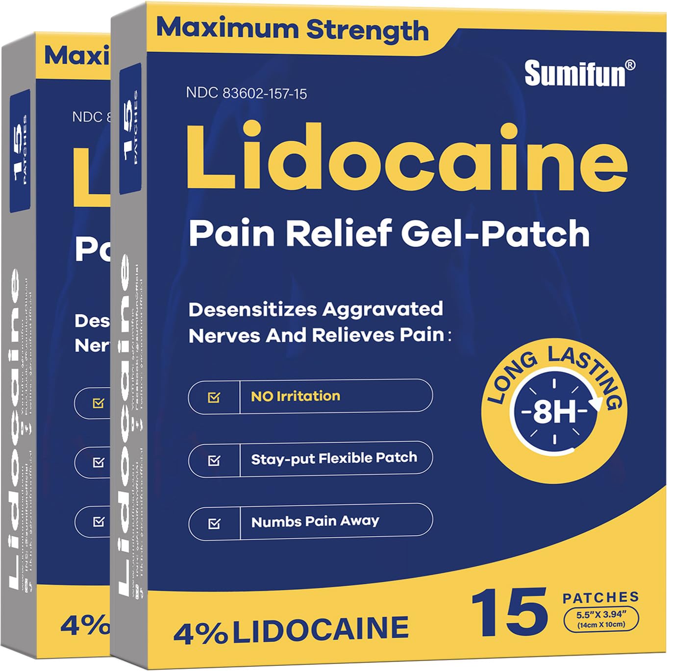 Sumifun 4% Lidocaine Patches Maximum Strength - 30 Count Pain Relief Patches for Back, Shoulder, Elbow, Knee, Muscle & Joint - Lower Back Pain Relief Products - Pain Patches Maximum Strength Lidocaine Sumifun buy supplements canada