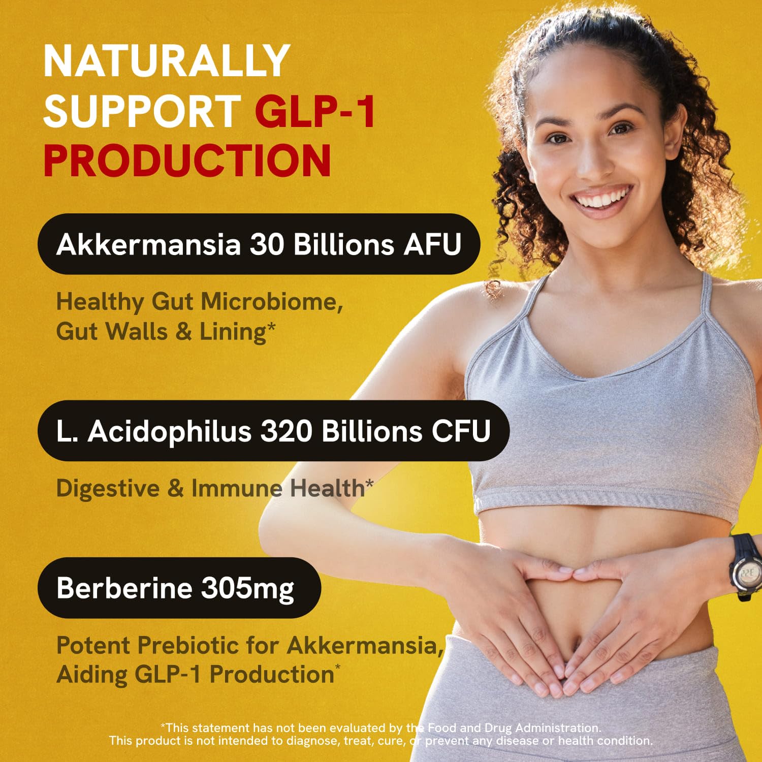 Akkermansia Muciniphila Probiotics 320 Billion CFU| Probiotic and Prebiotic | Akkermansia Probiotics for gut health | Inulin Prebiotic Fiber Capsules Astaxanthin & Berberine & Chromium | 120 capsules Stanis Labs buy supplements canada