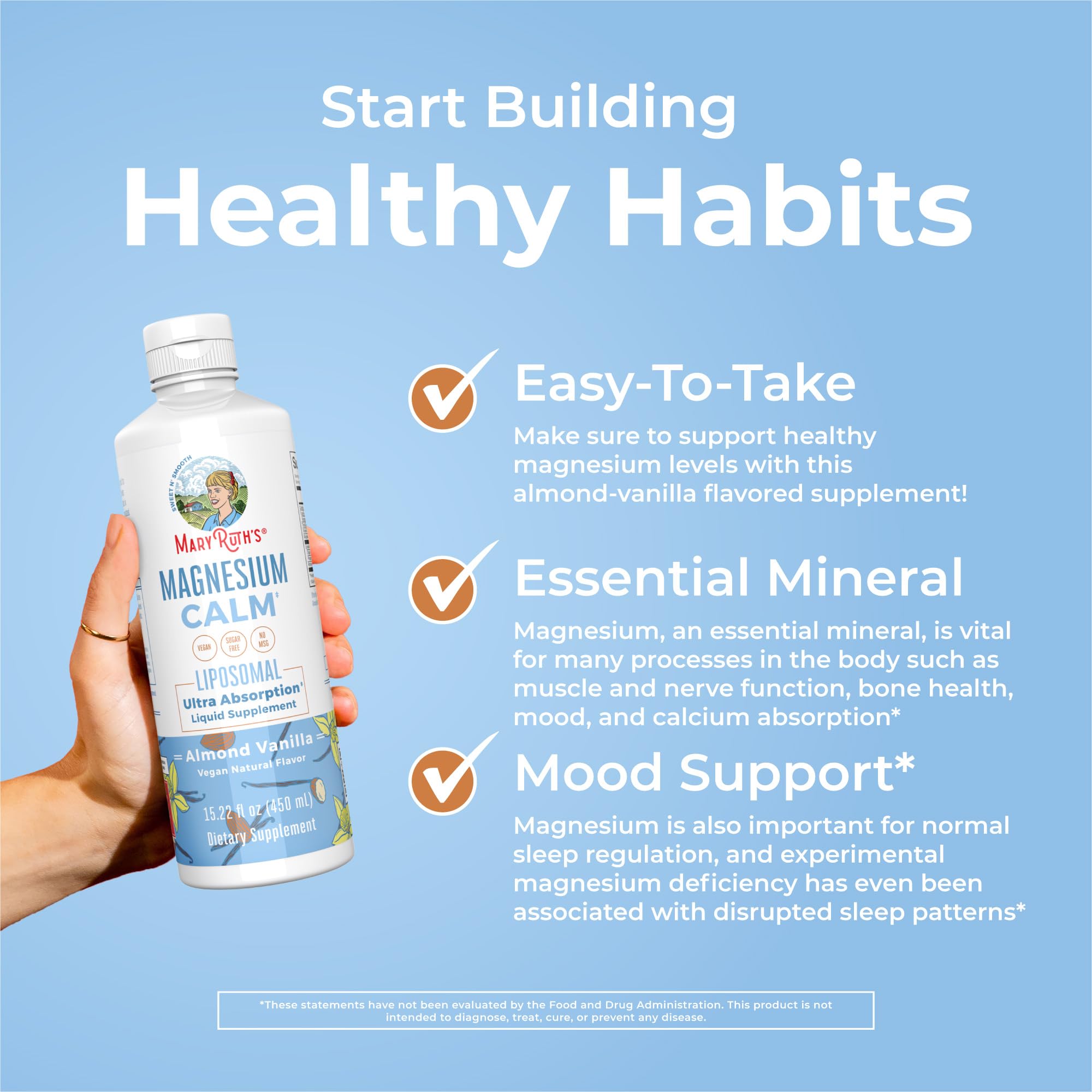 MaryRuth Organics Magnesium Liposomal| Magnesium Supplement | Magnesium Bisglycinate | Muscle & Bone Support | Mood Support Vitamin | Vegan | Non-GMO | Gluten Free | 15.22 Fl Oz | 30 Servings MARYRUTH'S buy supplements canada