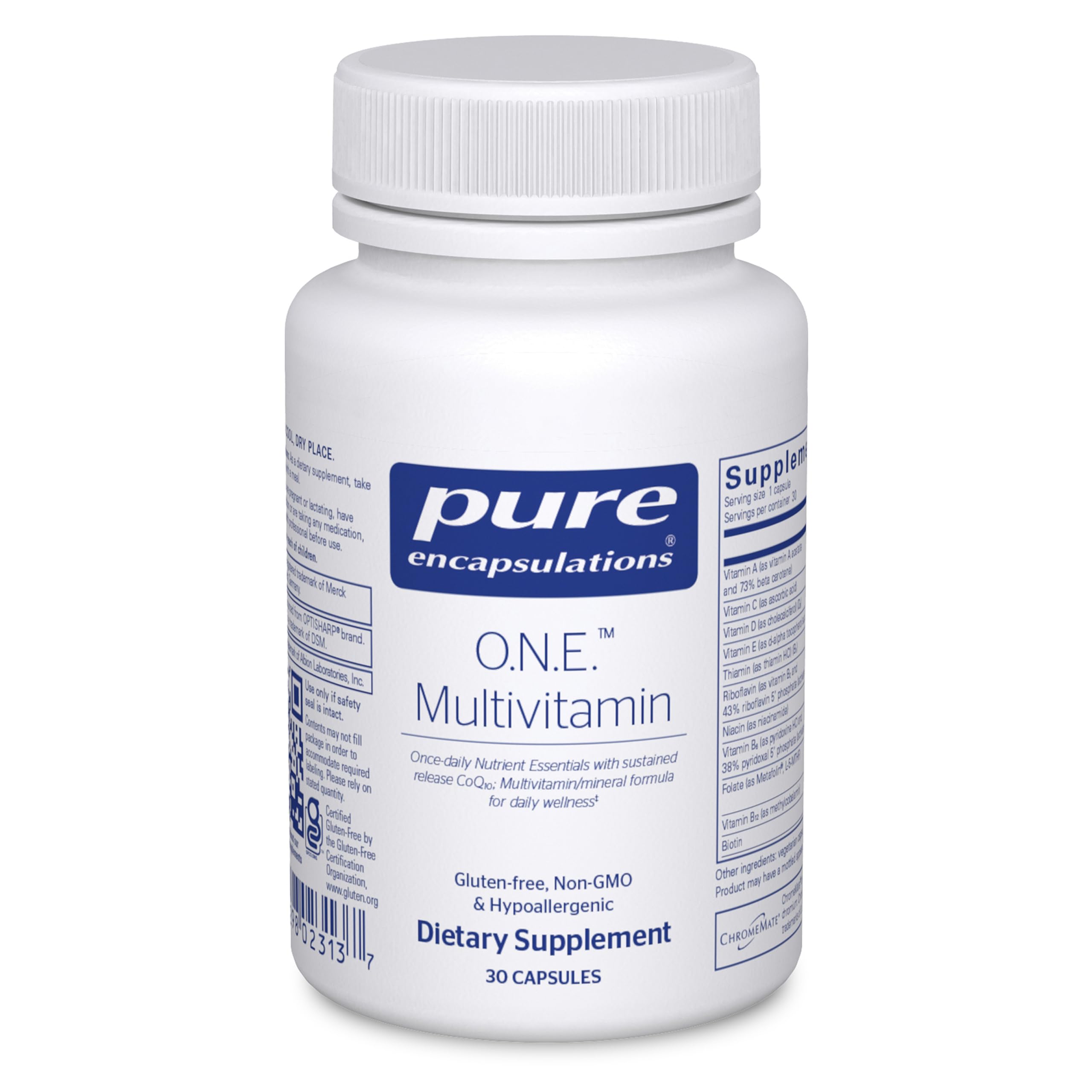 Pure Encapsulations O.N.E. Multivitamin - Once Daily Multivitamin with Antioxidant Complex Metafolin, CoQ10, and Lutein to Support Vision, Cognitive Function, and Cellular Health* - 30 Capsules Pure Encapsulations buy supplements canada