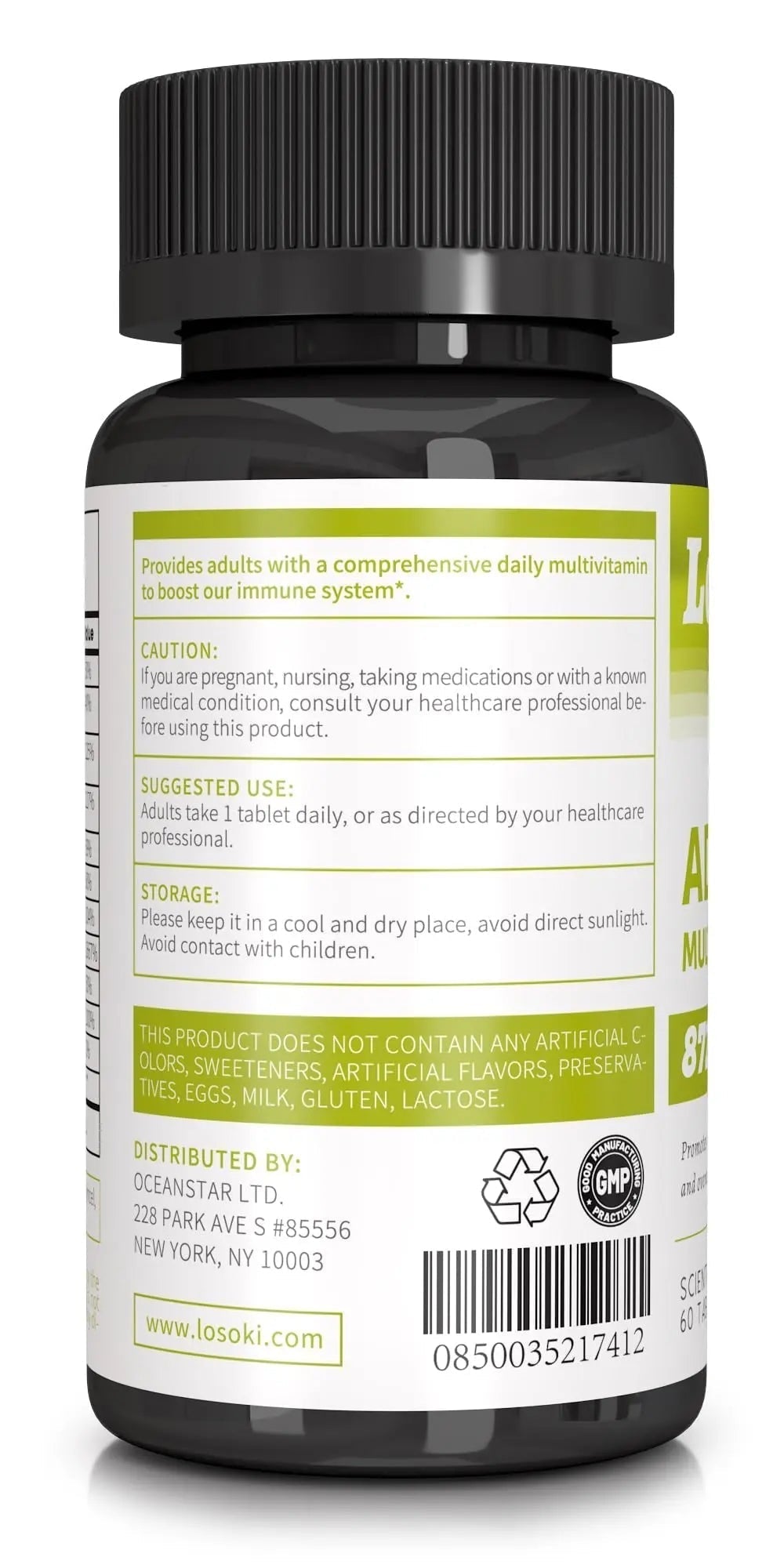 Losoki Adult Multi Vitamins - Comprehensive Daily Multivitamin Supplement for Men and Women - 60 Tablets for Enhanced Energy Losoki buy supplements canada