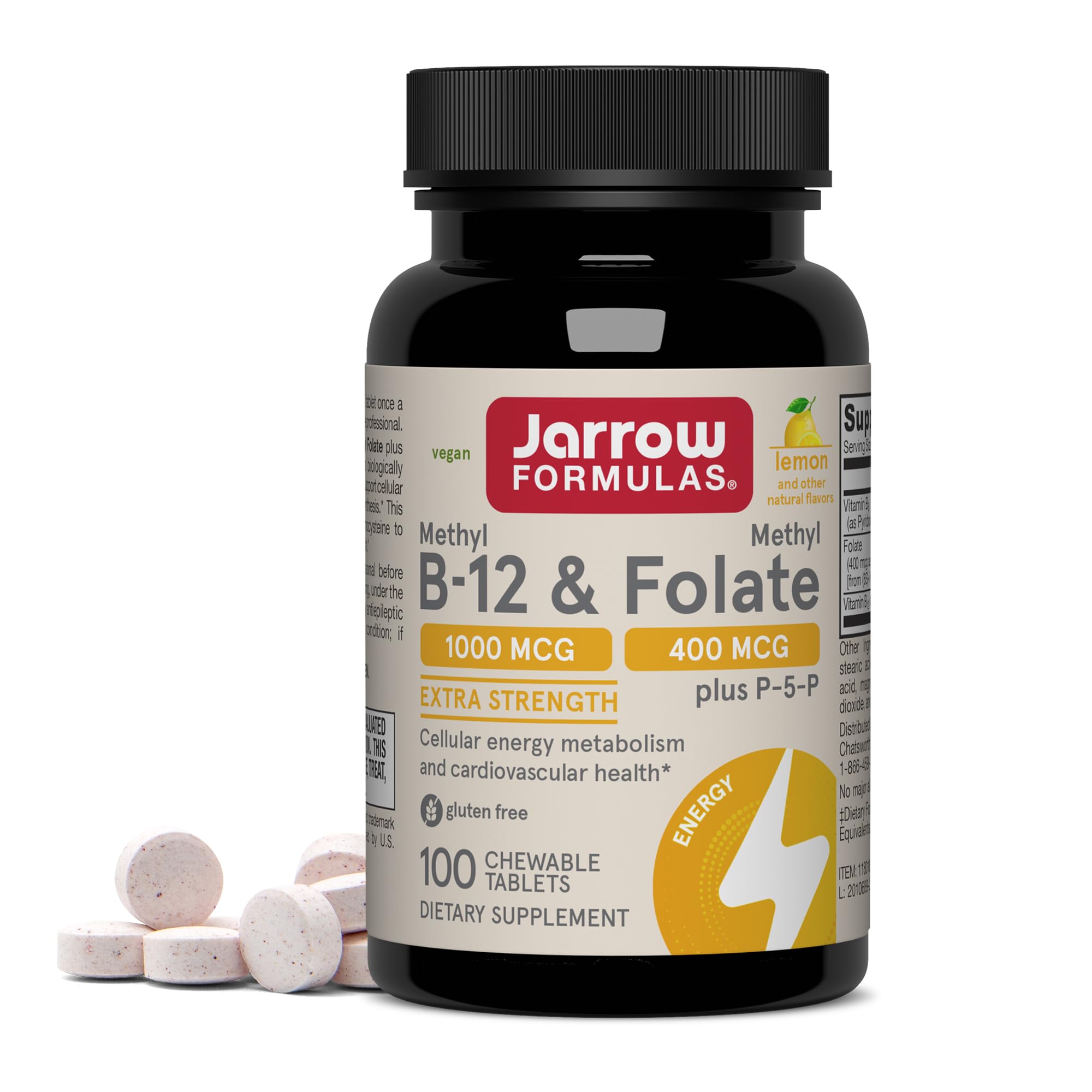 Jarrow Formulas Methyl B-12 & Methyl Folate, Bioactive Vitamin B9 & Vitamin B12 Supplement, Supports Cellular Energy Production, Healthy Brain Function & Metabolism Jarrow Formulas buy supplements canada