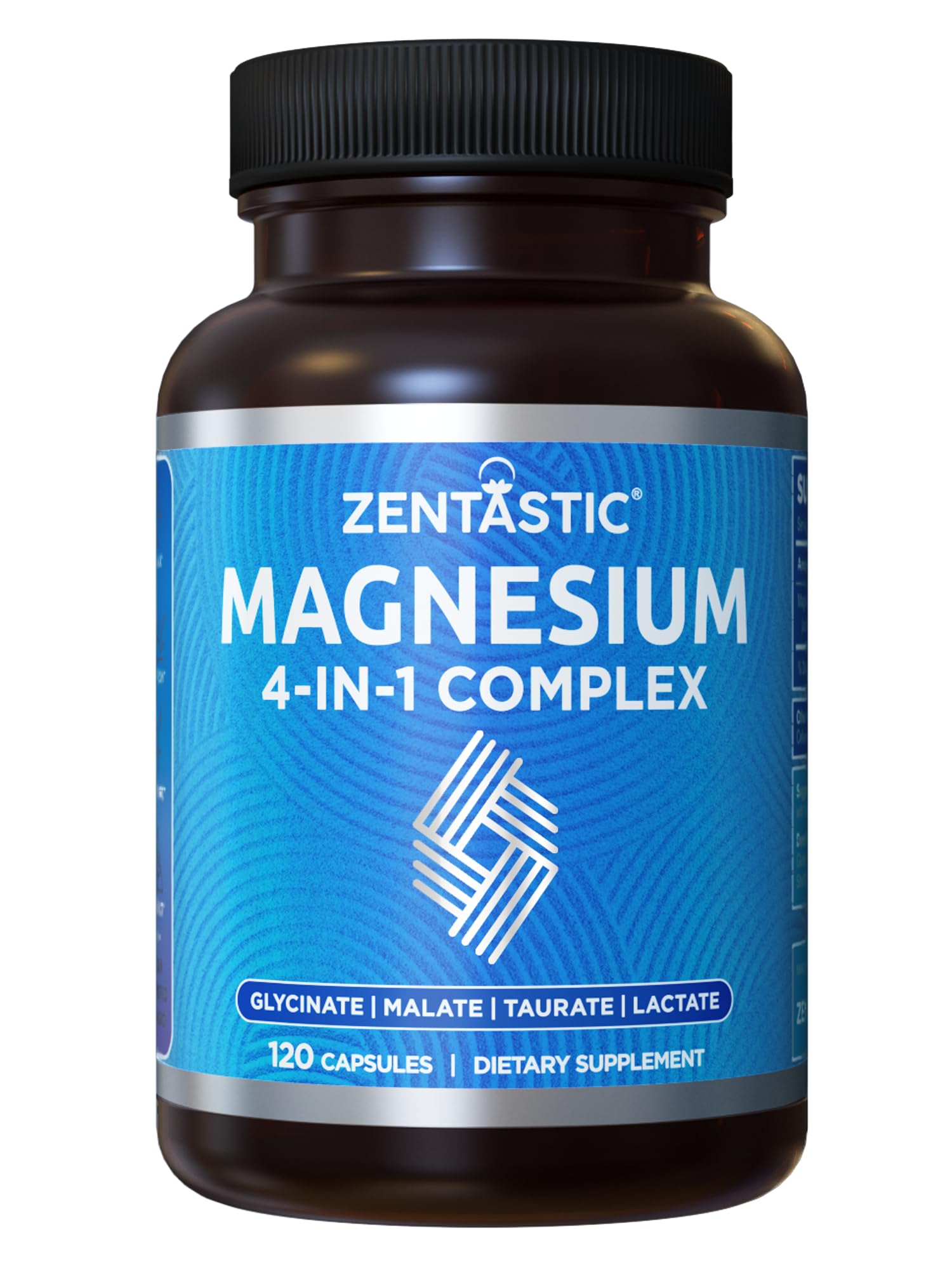 Zentastic Magnesium Complex 4-in-1 Supplement – Magnesium Glycinate, Malate, Taurate & Lactate – Chelated High Absorption for Nerves, Zentastic buy supplements canada