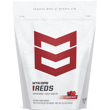 MTN OPS Reds Super Reds Antioxidant Drink Powder Daily Health Blend with Phytonutrients Free Radical Support 30 On The Go Stick Packs MTN OPS buy supplements canada