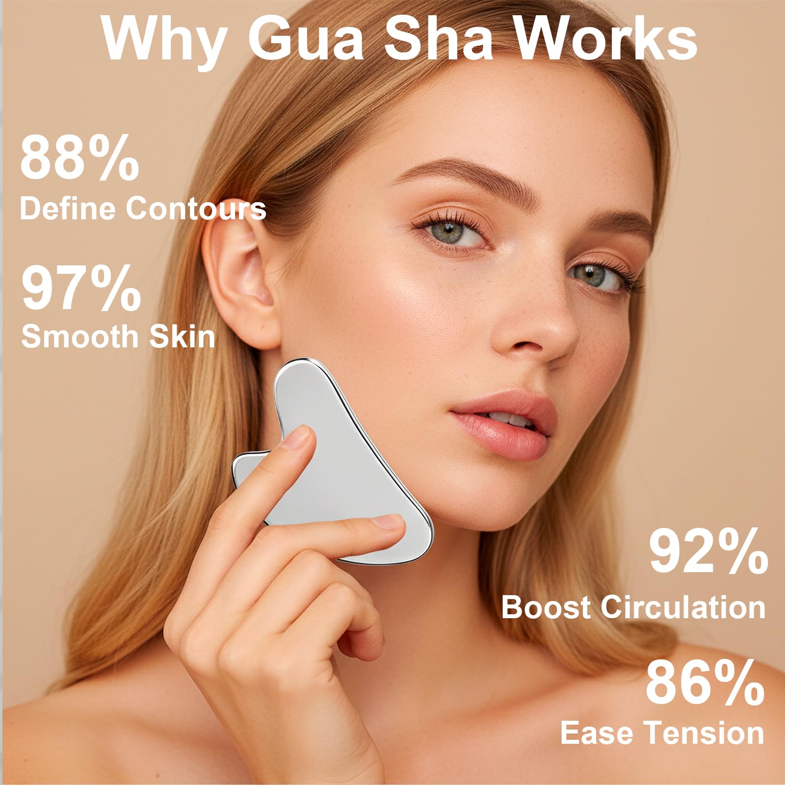 Stainless Steel Gua Sha Tool & Lymphatic Drainage Face Brush Set, TWPER Facial Massage Kit for Jawline Sculpting TWPER buy supplements canada