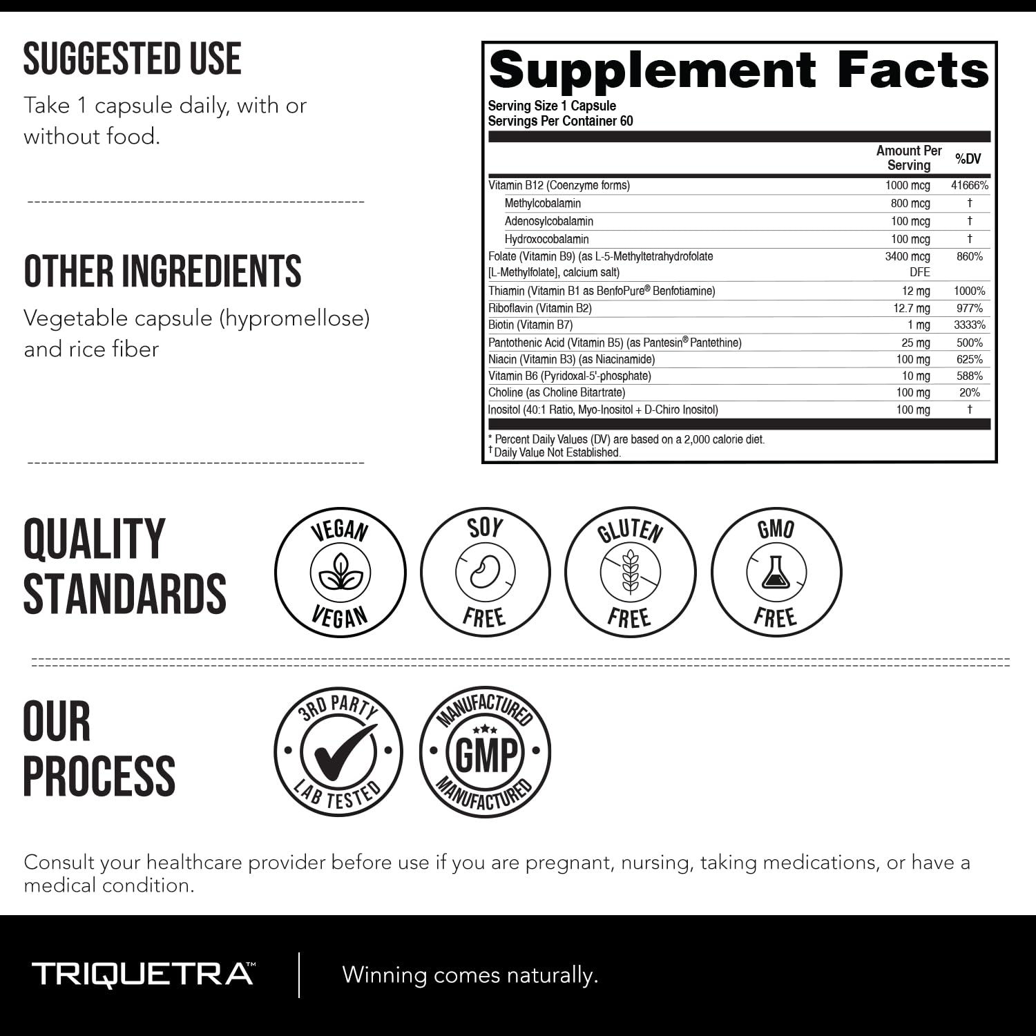 BioActive Vitamin B Complex - Blood Stream Ready, Methylated B Complex - Featuring Methylfolate, 3 BioActive Forms of B12, BenfoPure® B1 & Pantesin Triquetra Health buy supplements canada