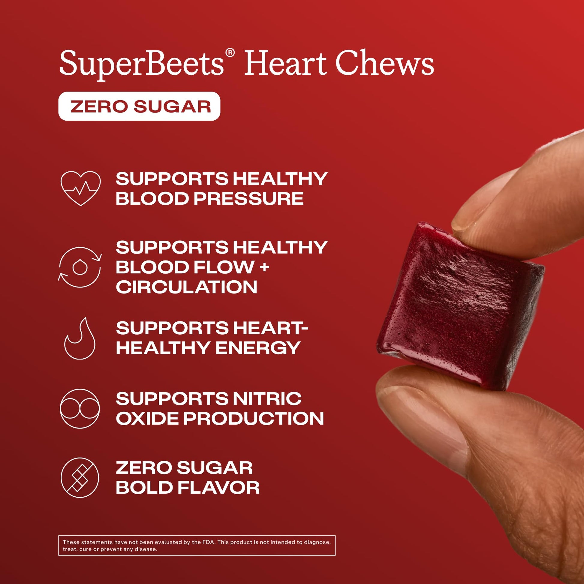 Humann SuperBeets Heart Chews Zero Sugar, Beet Root Supplement, Energy, Nitric Oxide and Blood Pressure Support, Grape Seed Extract & Non-GMO Humann buy supplements canada