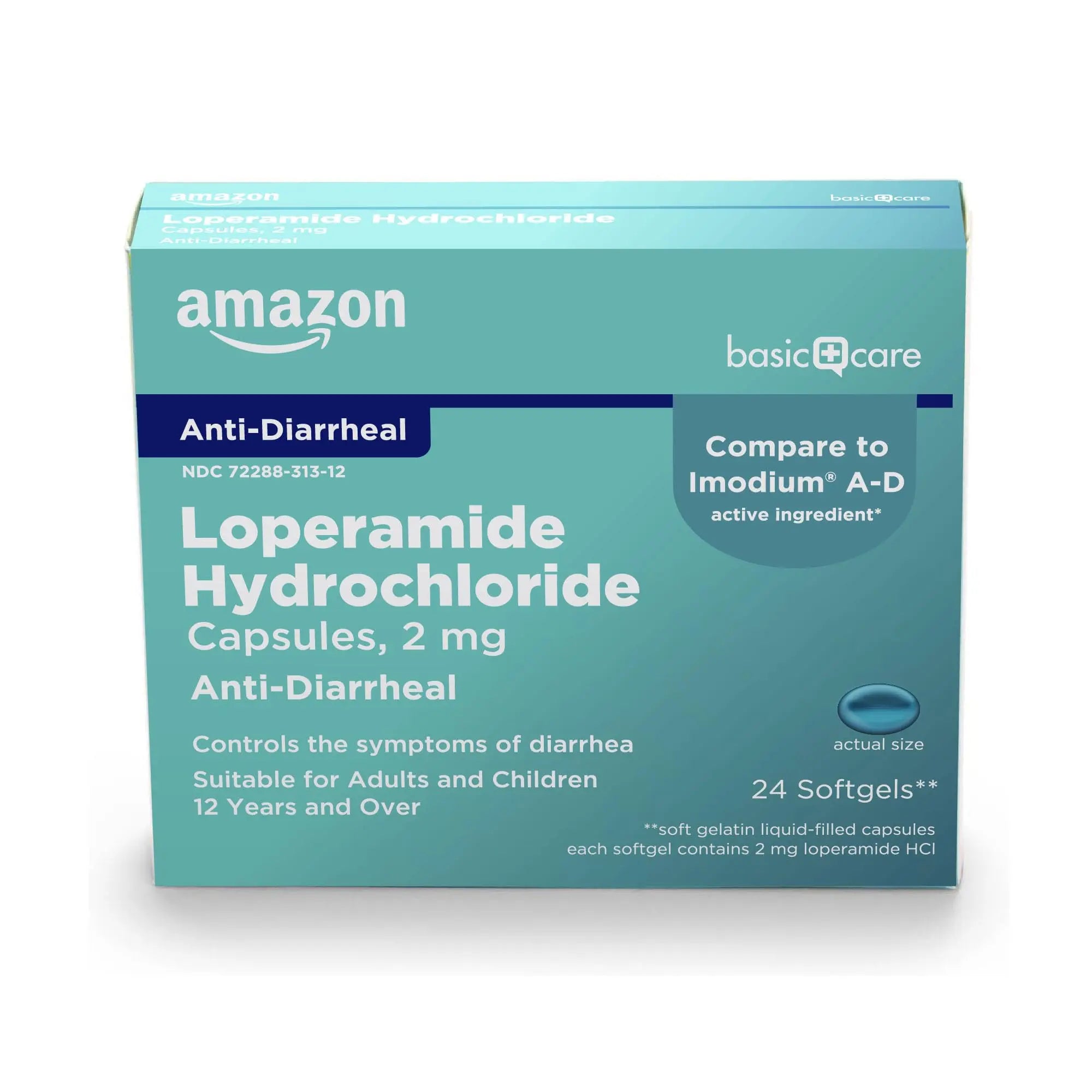 Amazon Basic Care Loperamide Hcl 2 Mg Softgels, Anti-Diarrheal, Easy to Swallow, Controls Symptoms of Traveler's Diarrhea, 24 Count Amazon Basic Care buy supplements canada