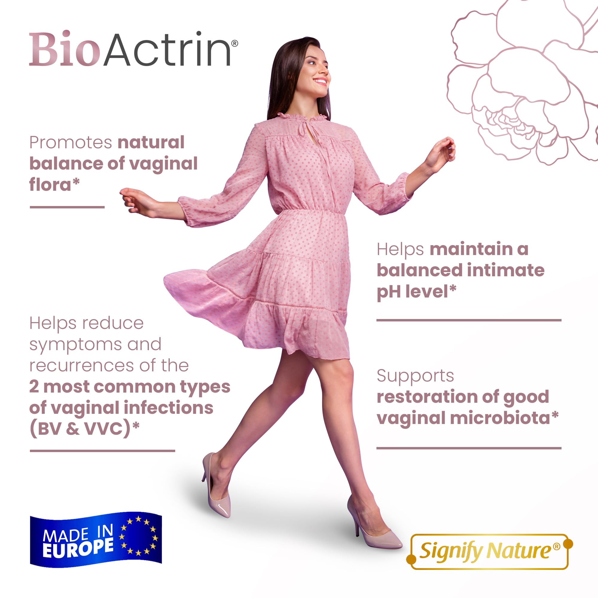 Bioactrin Vaginal Probiotics for Women - Formulated Bacterial Vaginosis Treatment, Yeast Infection SIGNIFY NATURE buy supplements canada