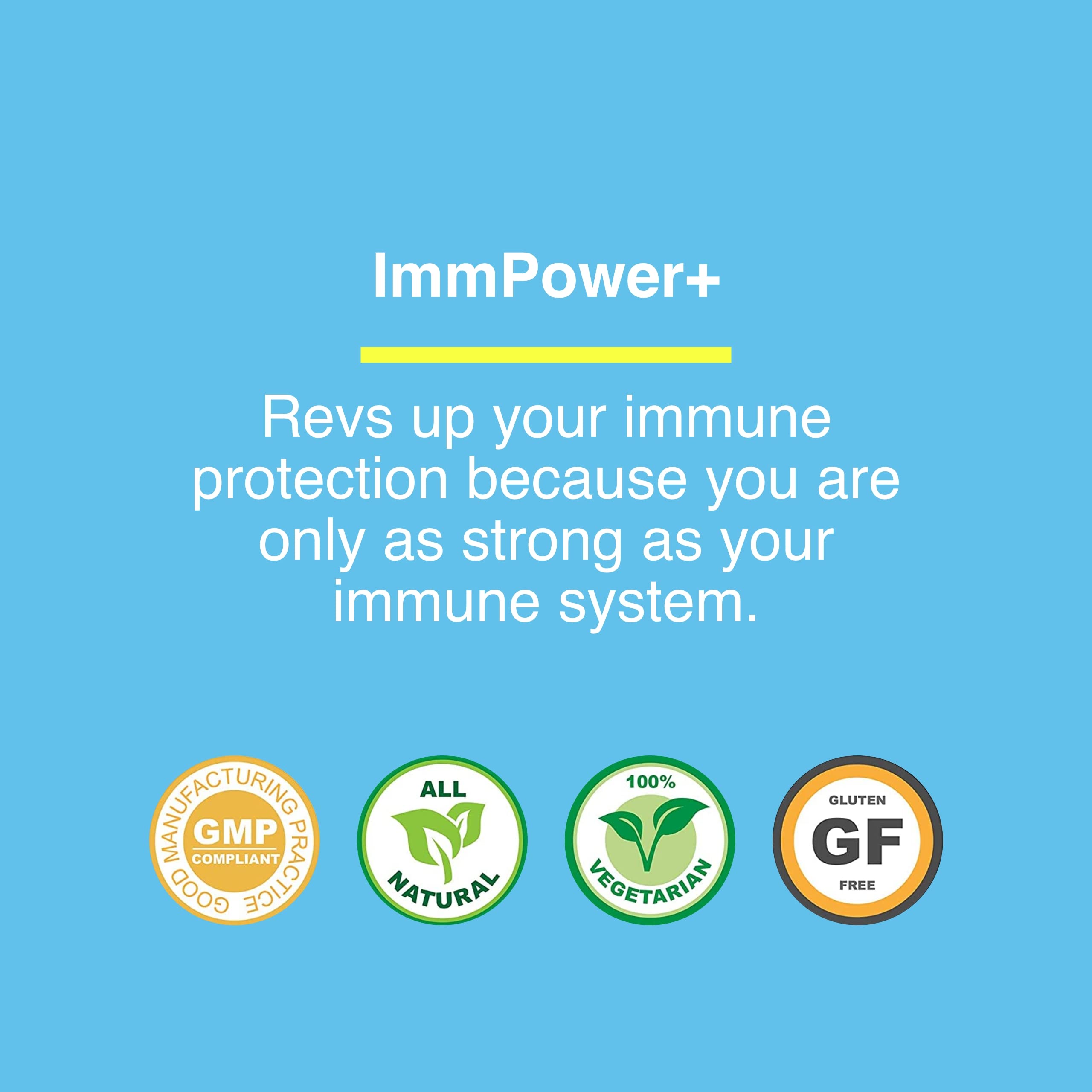 American BioSciences ImmPower Plus, AHCC & Fermented Wheat Germ Extract Herbal Supplement, 550mg per Capsule for Immune Support, Maintains Natural Killer Cell Activity, Pack of 1, 60 Veggie Capsules American BioSciences buy supplements canada