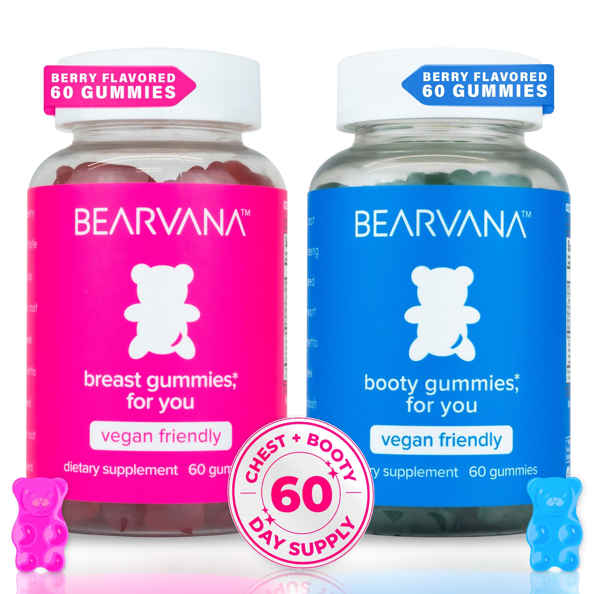 BEARVANA Gummies Combo Pack - Chest and Bum Gummies - Workout Aid - Women’s BEARVANA buy supplements canada