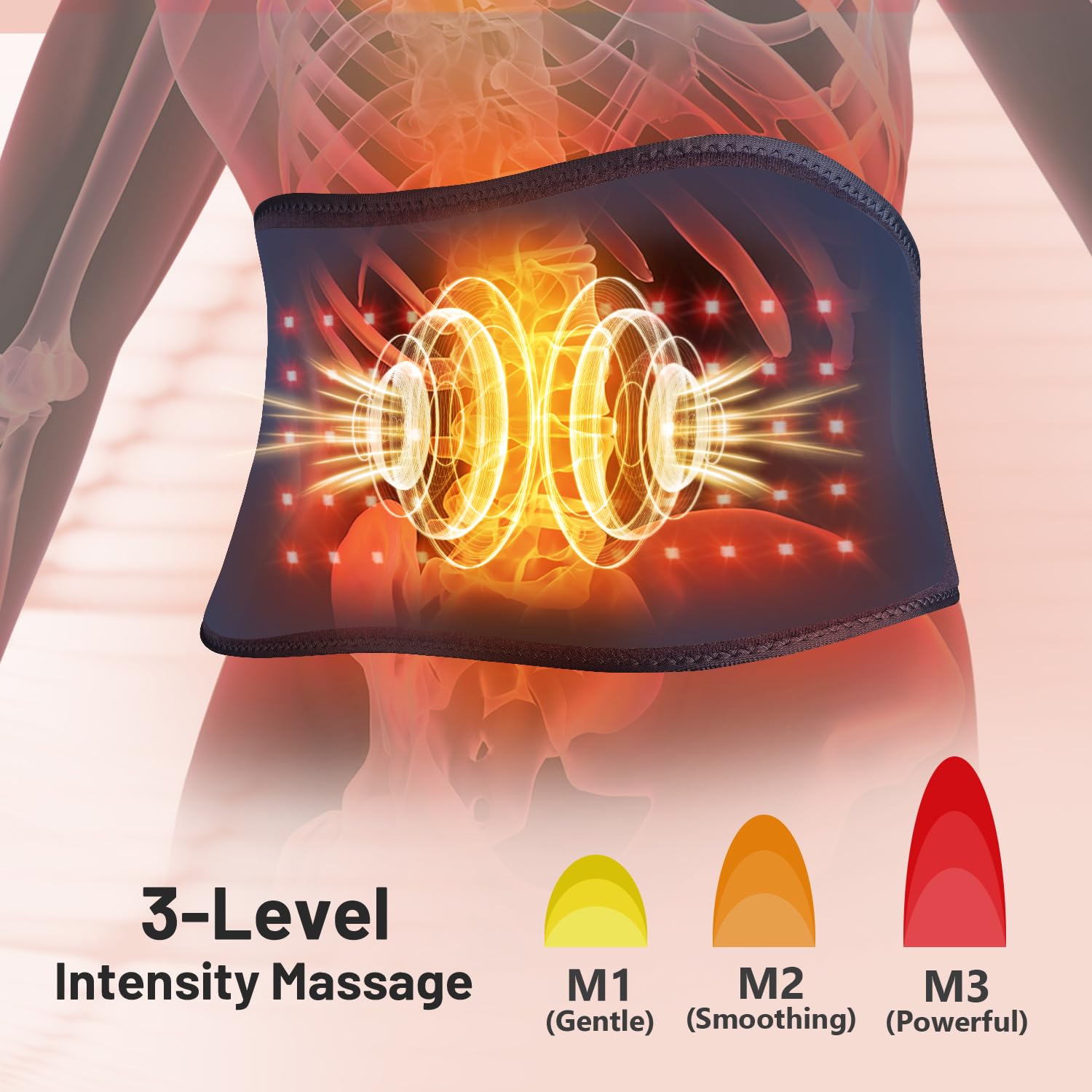 ROMISA Red Light Therapy Belt - Infrared Light Therapy Vibration Rechargeable 660nm&850nm ROMISA buy supplements canada