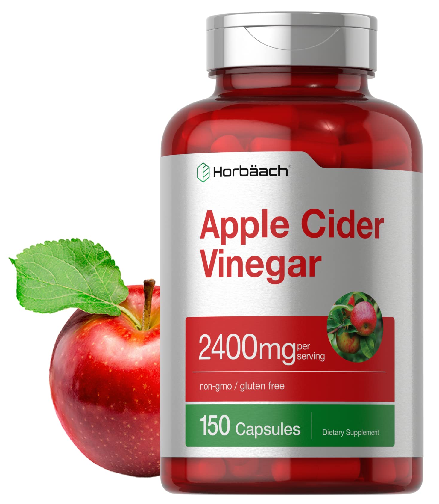 Apple Cider Vinegar Capsules | 2400mg | 150 Count | Non-GMO, Gluten Horbäach buy supplements canada