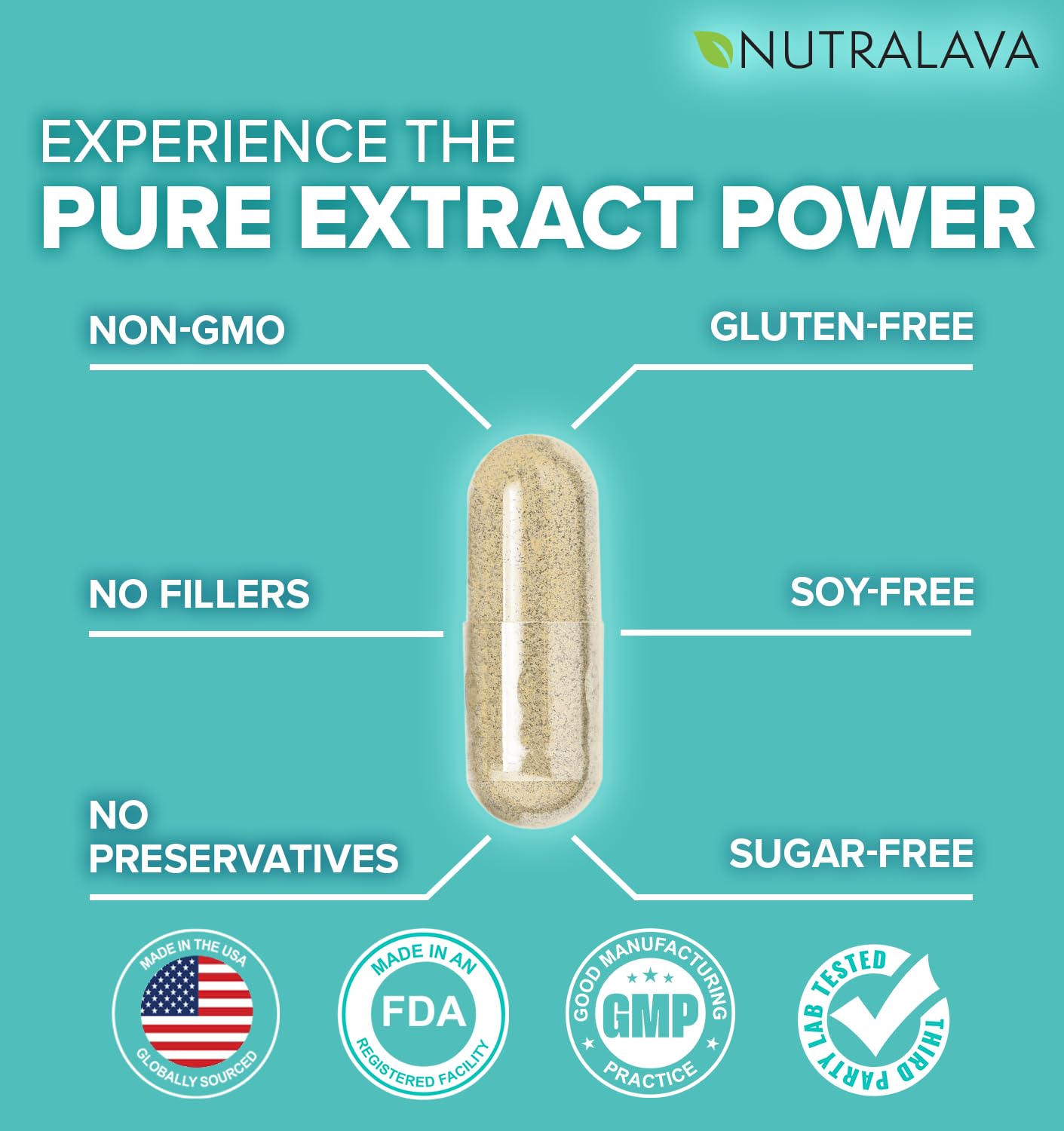 NUTRALAVA Sea Moss Pills, All-in-One Blend with Irish Sea Moss Black Seed Oil Ashwagandha, Sea Moss Capsules for Women and Men - Gluten-Free, Non-GMO, 60 Capsules NUTRALAVA buy supplements canada