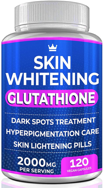 Glutathione Whitening Pills - 120 Capsules 2000mg Glutathione - Effective Skin Lightening NORTHERN CROWN COSMETICS buy supplements canada