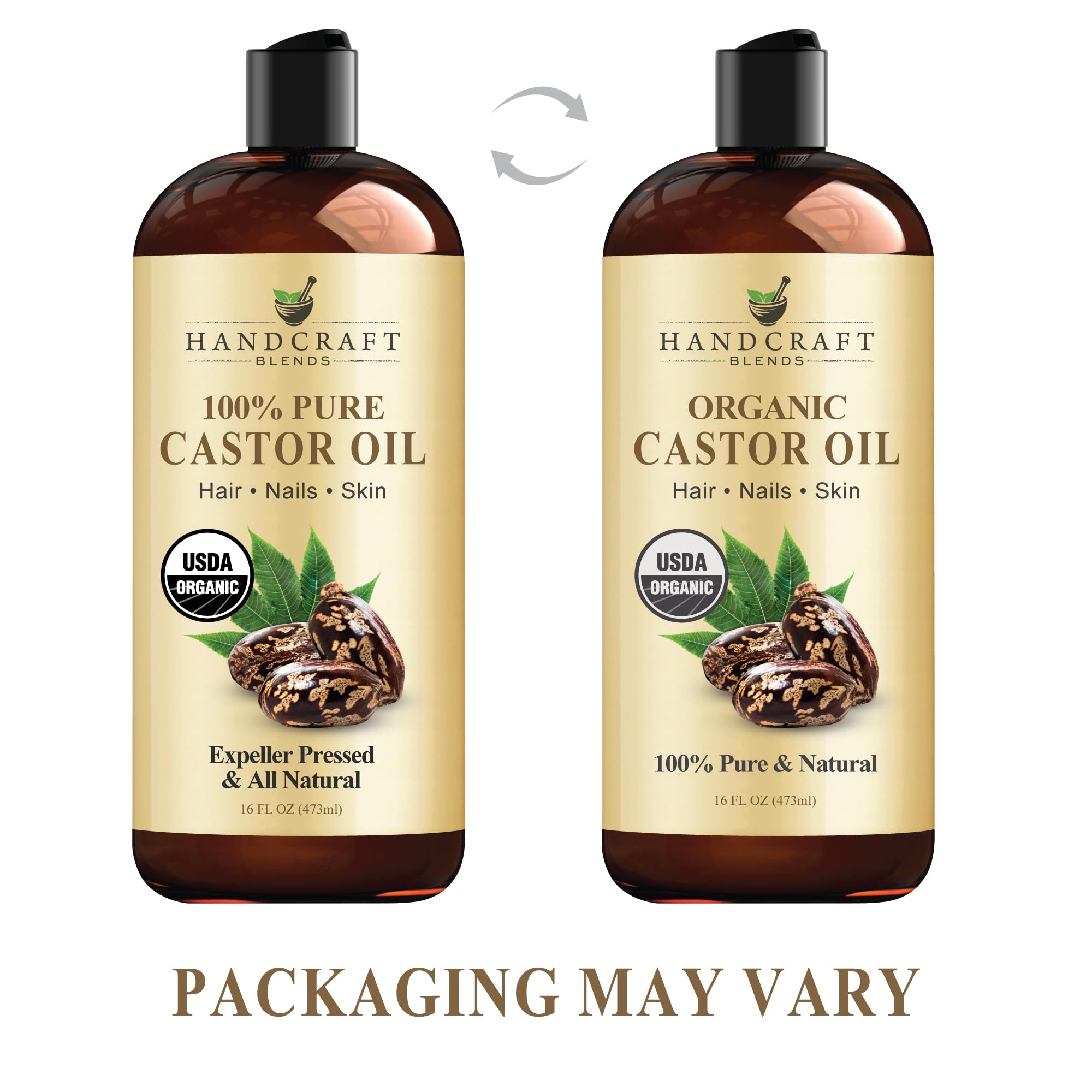 Handcraft Blends Organic Castor Oil for Hair Growth, Eyelashes and Eyebrows - 100% Pure Handcraft Blends buy supplements canada