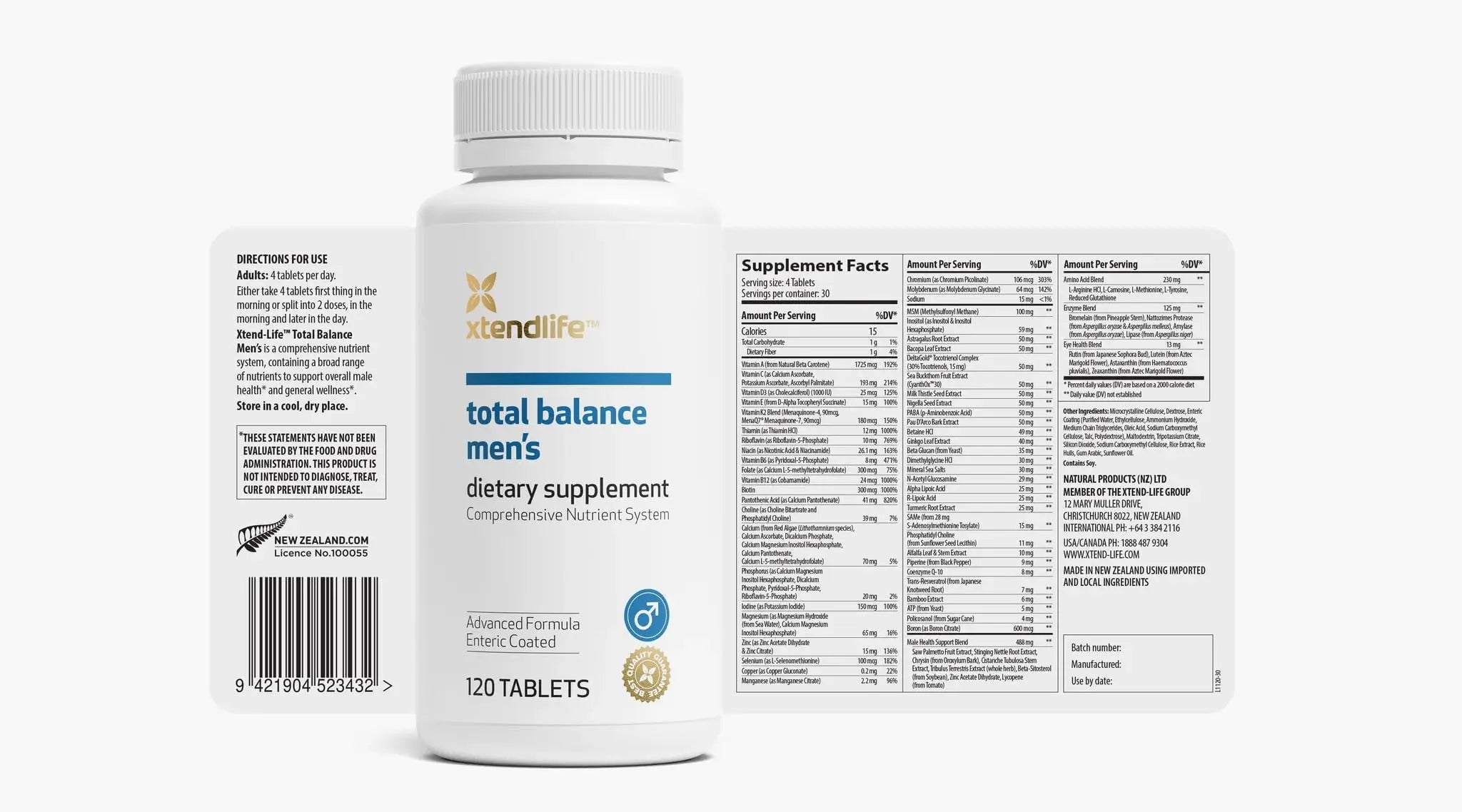 Xtendlife Total Balance Men’s Multivitamin for Immune, Heart, Digestive & Cellular Health - Daily Support Xtendlife buy supplements canada