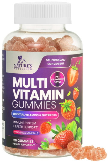 Multivitamin Gummies for Adults - Daily Adult Multivitamins Gummy with Vitamins A, C, D, B12 for Women & Men Nature's Nutrition buy supplements canada