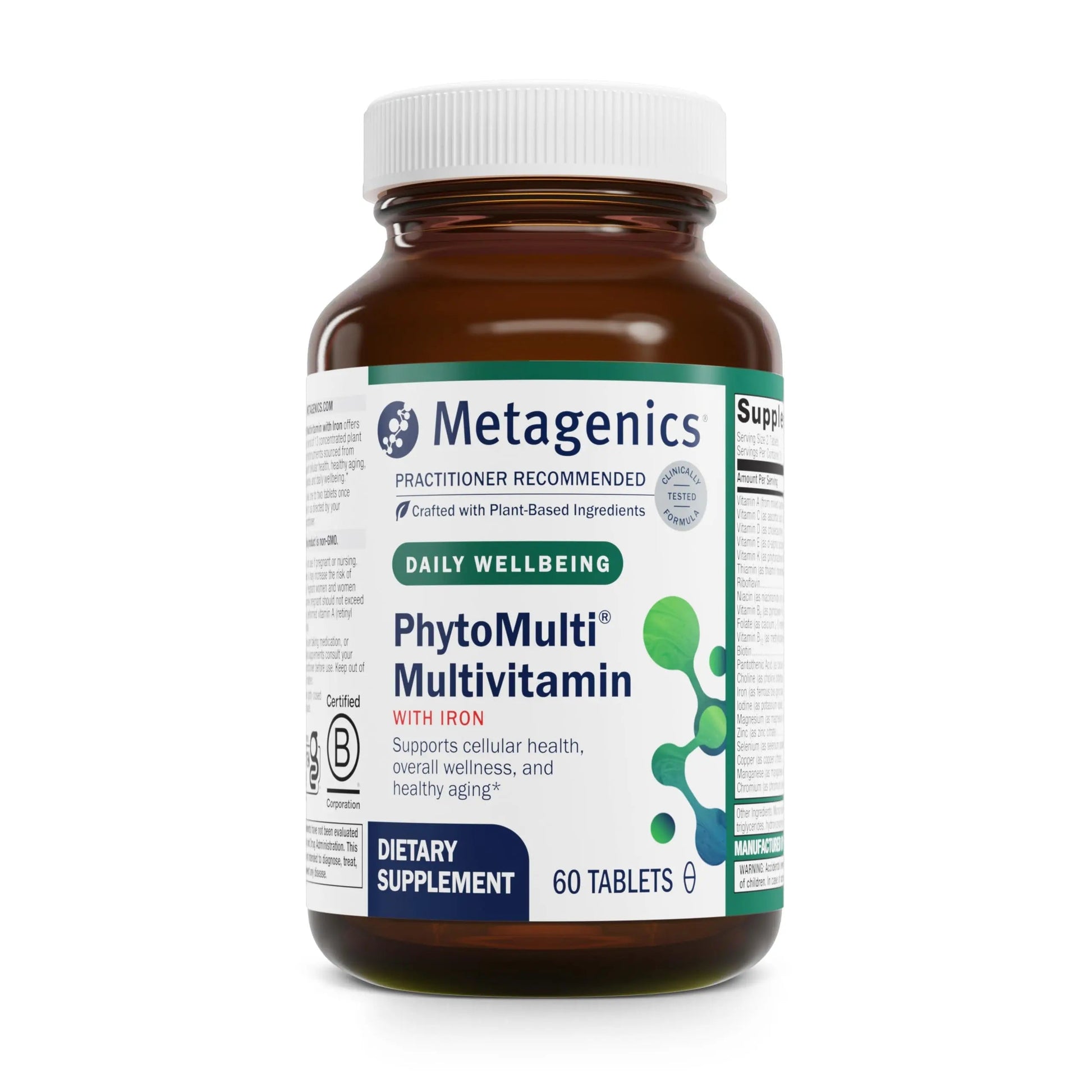 Metagenics PhytoMulti with Iron - Daily Multivitamin for Men & Women with Phytonutrients* - Methylfolate, Vitamins AK, Zinc & B6 Metagenics buy supplements canada