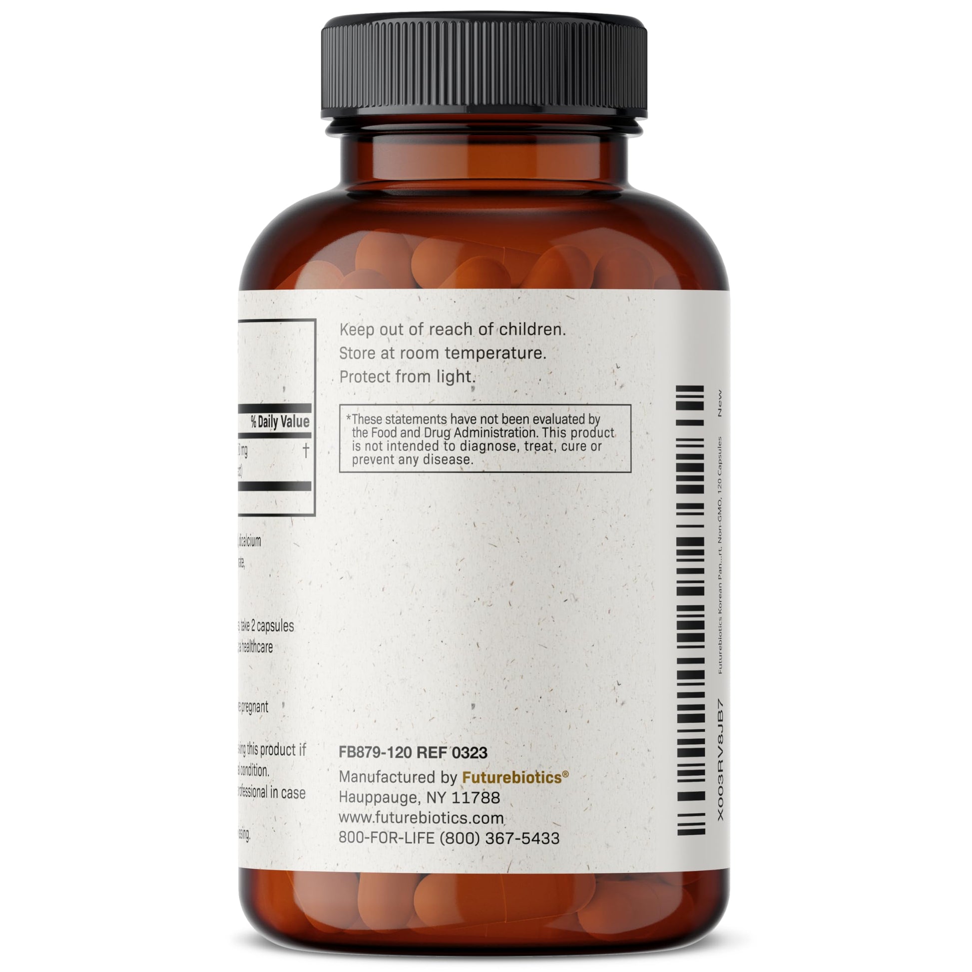 Futurebiotics Korean Panax Ginseng 1000 MG Per Serving Energy, Memory & Brain Health Futurebiotics buy supplements canada