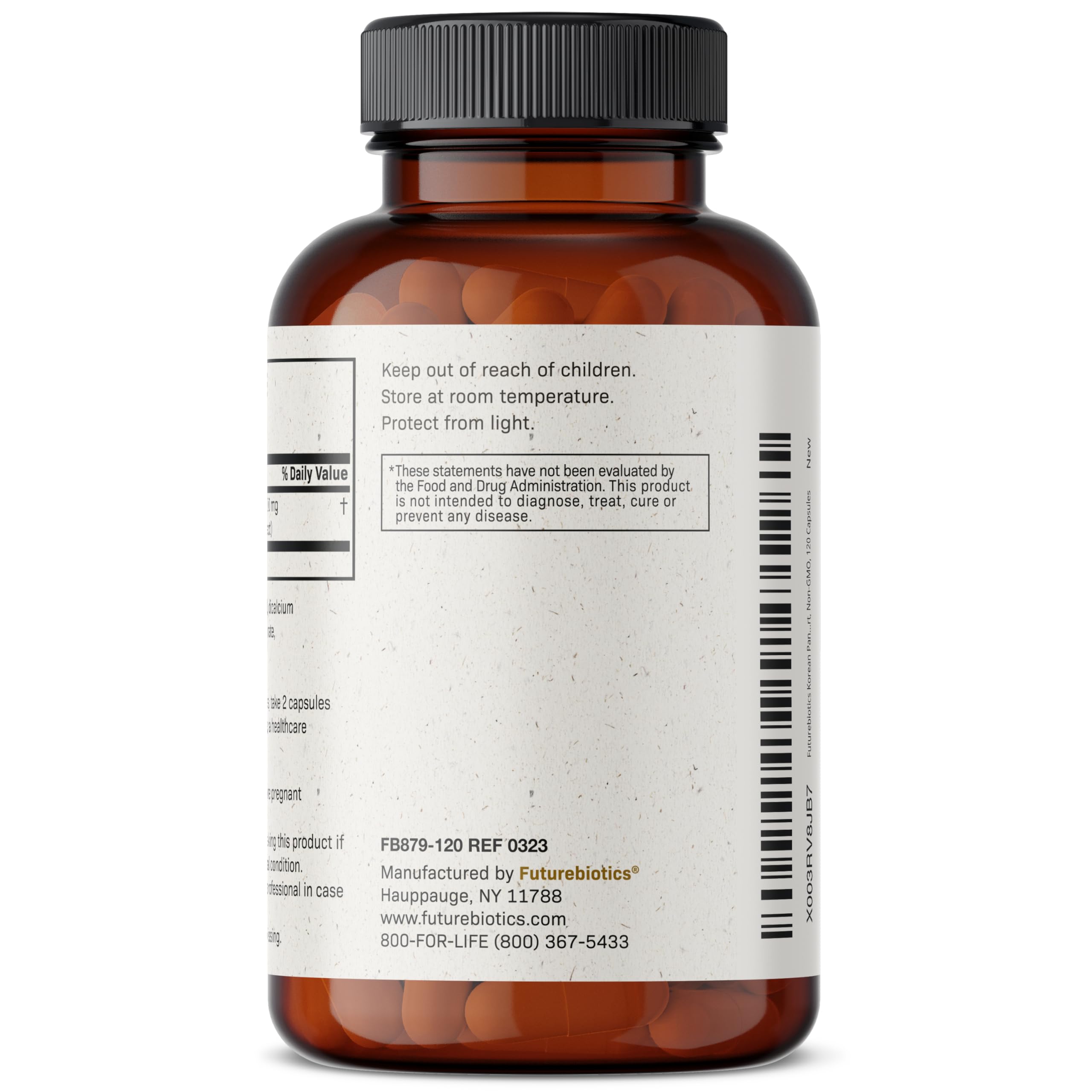 Futurebiotics Korean Panax Ginseng 1000 MG Per Serving Energy, Memory & Brain Health Futurebiotics buy supplements canada