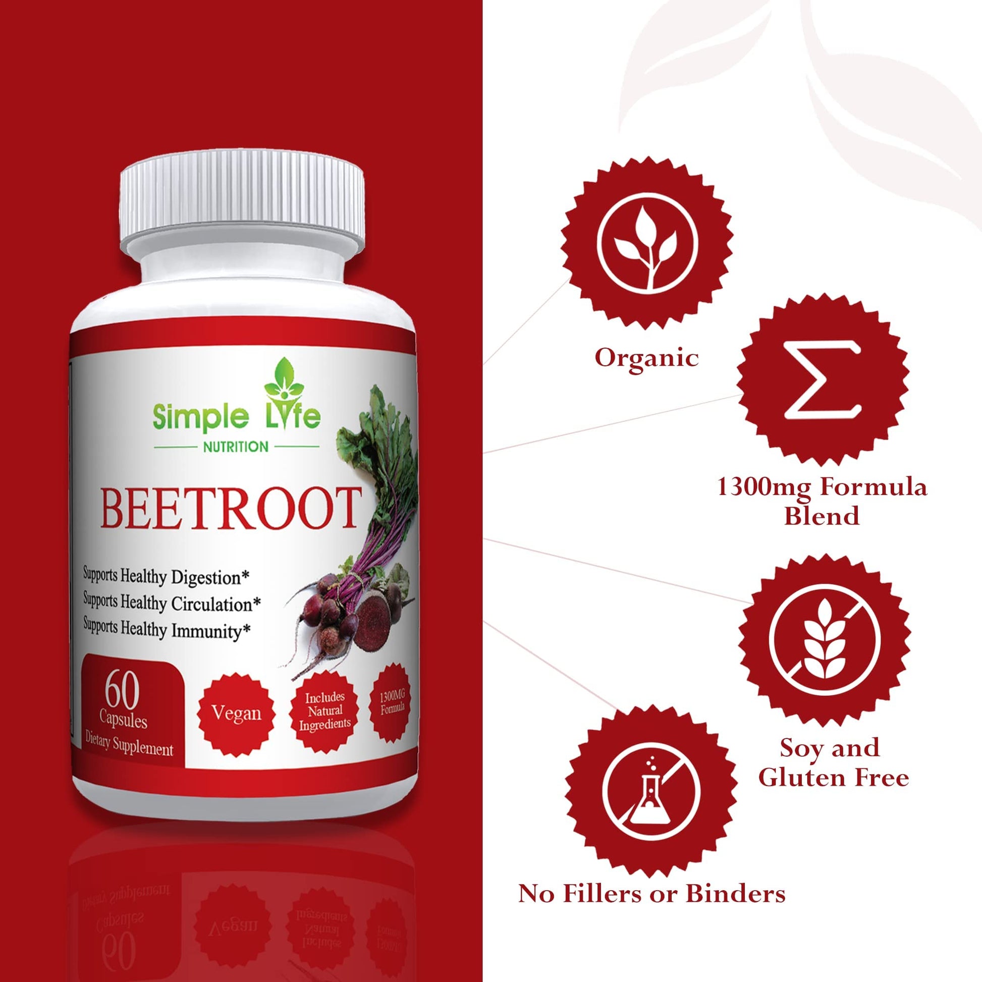 Simple Life Nutrition Organic Beet Root Powder Capsules - Nitric Oxide Booster for Men Simple Life Nutrition buy supplements canada