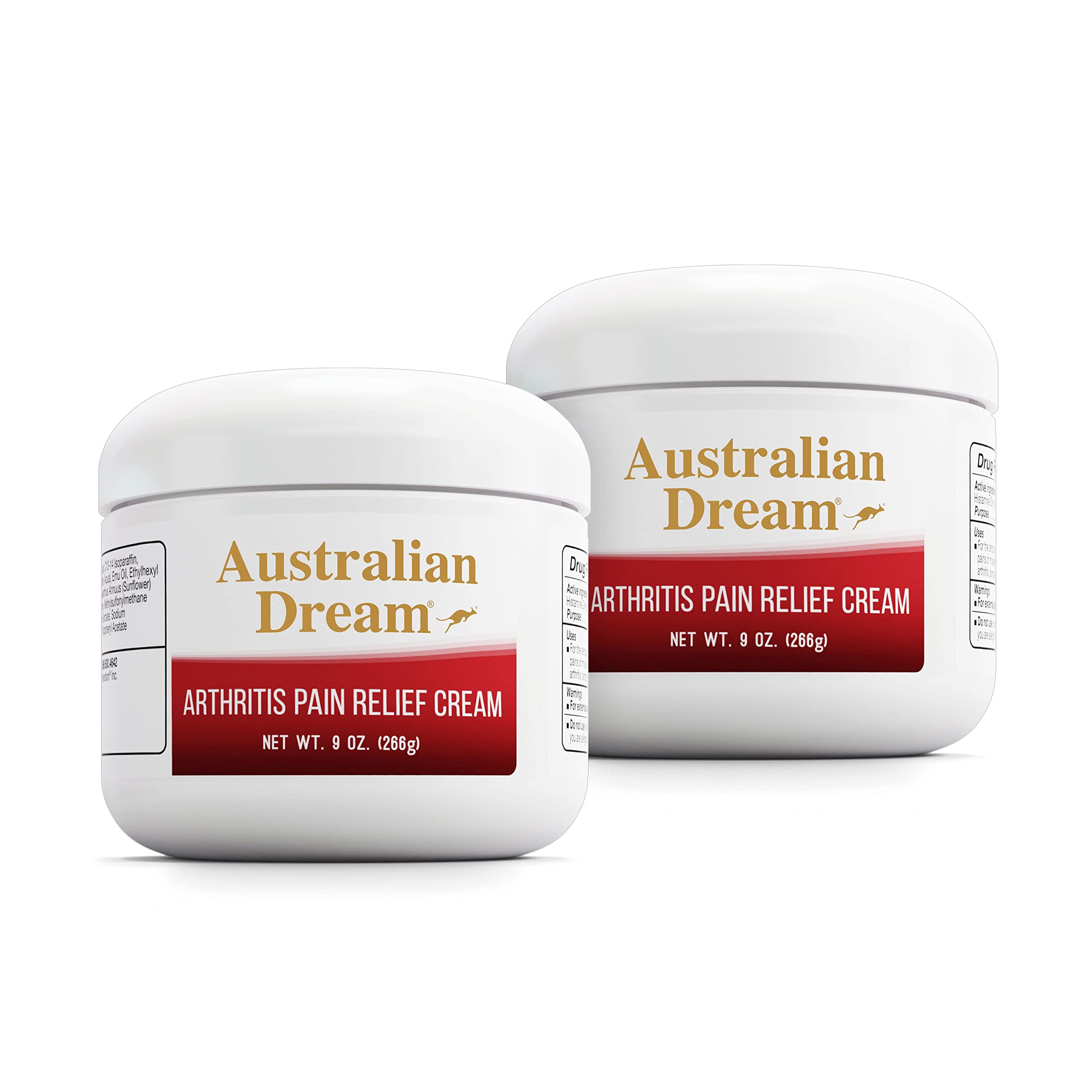 Australian Dream Arthritis Pain Relief Cream - Soothing & Non-Greasy - Powerful Topical Arthritis Pain Relief - Good for Muscle Aches or Joints - 9 oz Jars (2 Pack) Australian Dream buy supplements canada