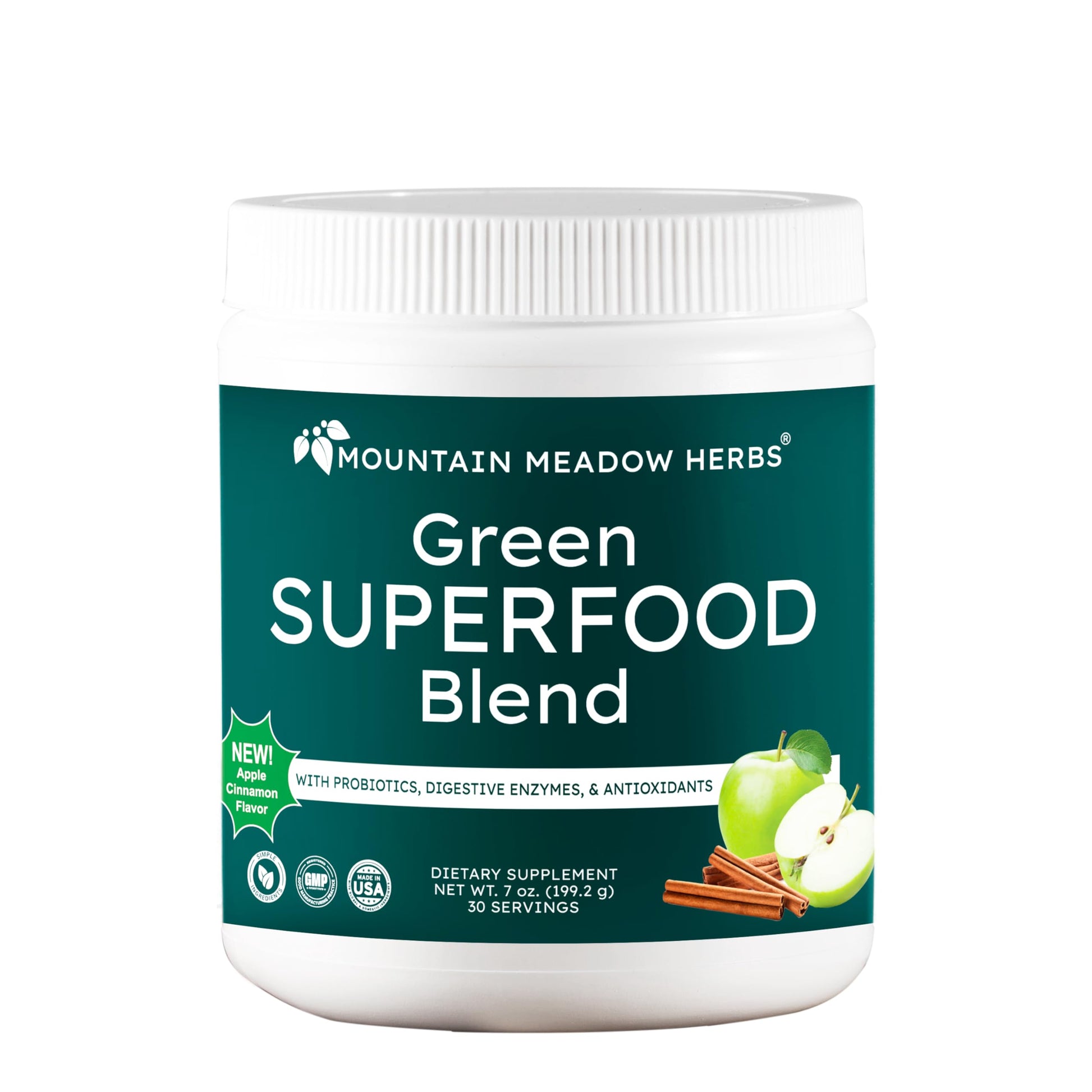 Mountain Meadow Herbs Green Superfood Blend – Spirulina, Chlorella, Mushrooms, Probiotics, Digestive Enzymes, Antioxidants – Organic Greens Powder for Energy & Gut Health – 30 Servings Mountain Meadow Herbs buy supplements canada