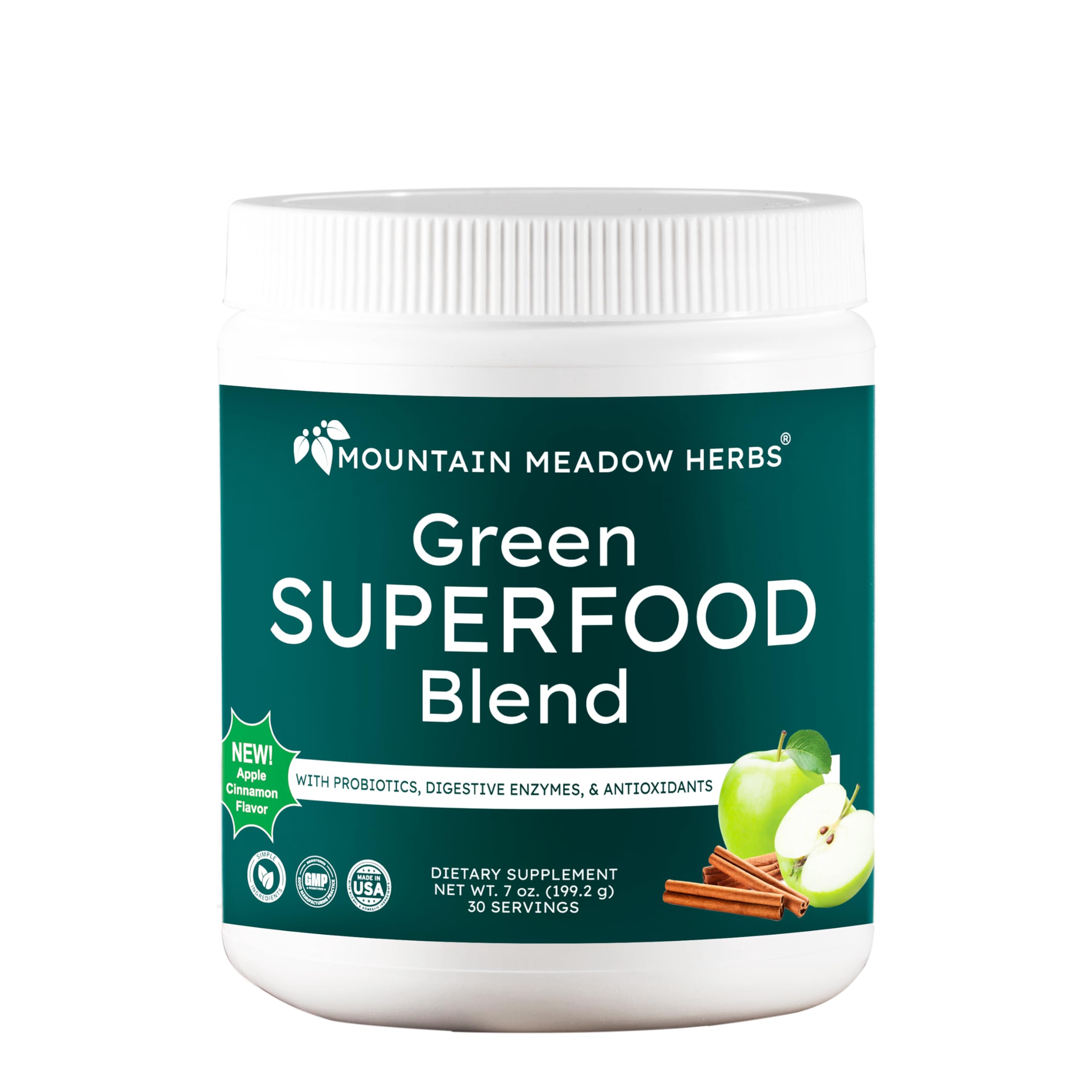 Mountain Meadow Herbs Green Superfood Blend – Spirulina, Chlorella, Mushrooms, Probiotics, Digestive Enzymes, Antioxidants – Organic Greens Powder for Energy & Gut Health – 30 Servings Mountain Meadow Herbs buy supplements canada
