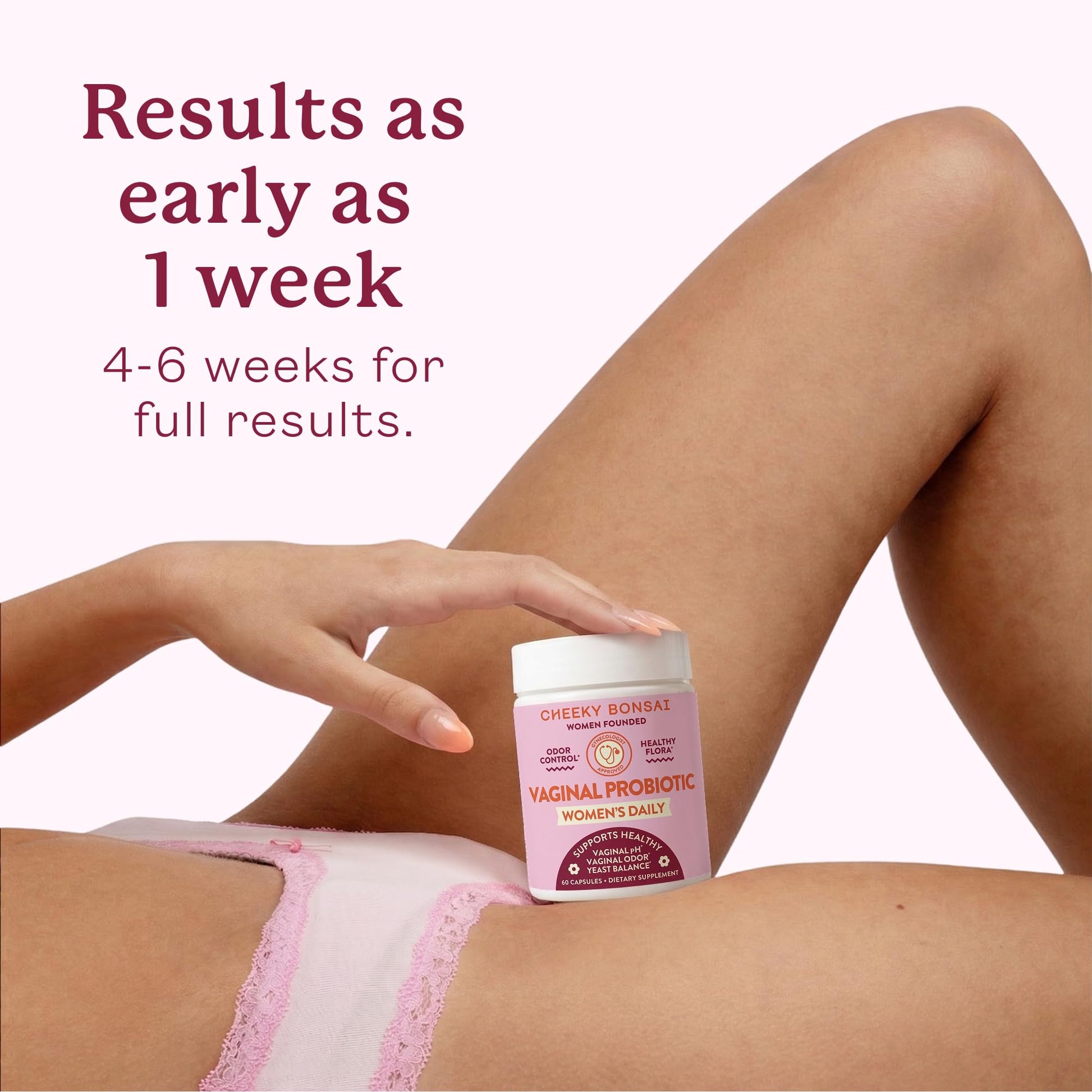 Cheeky Bonsai Vaginal Probiotic for Women pH Balance with Maximum Support 20 Billion CFU Probiotics - 8 Unique Strains for Her - Lactobacillus Blend - 60 Capsules Cheeky Bonsai buy supplements canada