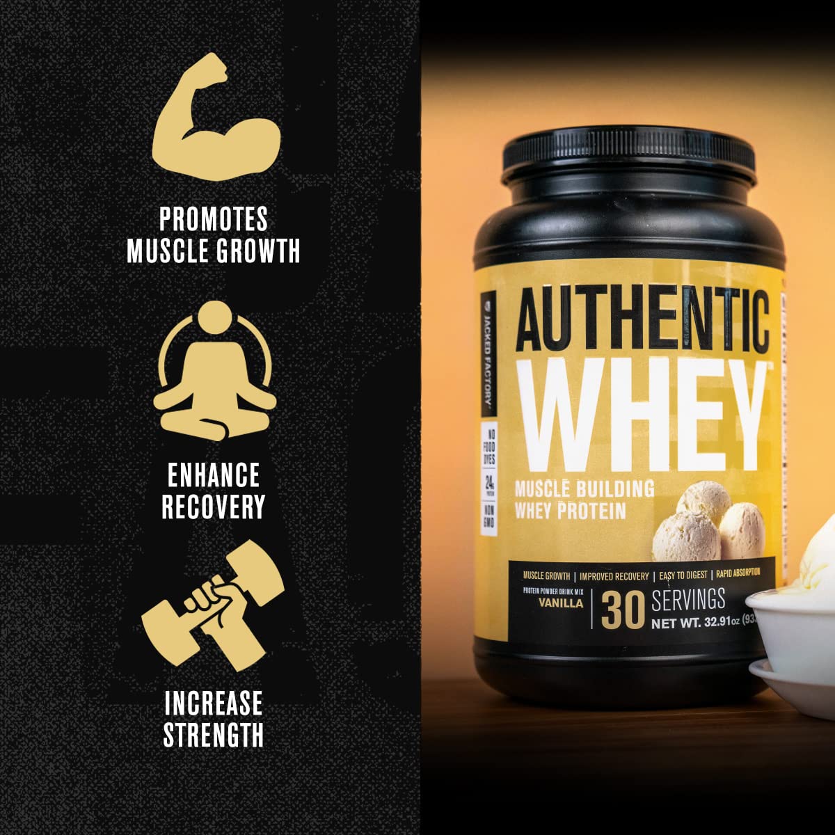 Jacked Factory Authentic Whey Muscle Building Whey Protein Powder - Low Carb Jacked Factory buy supplements canada