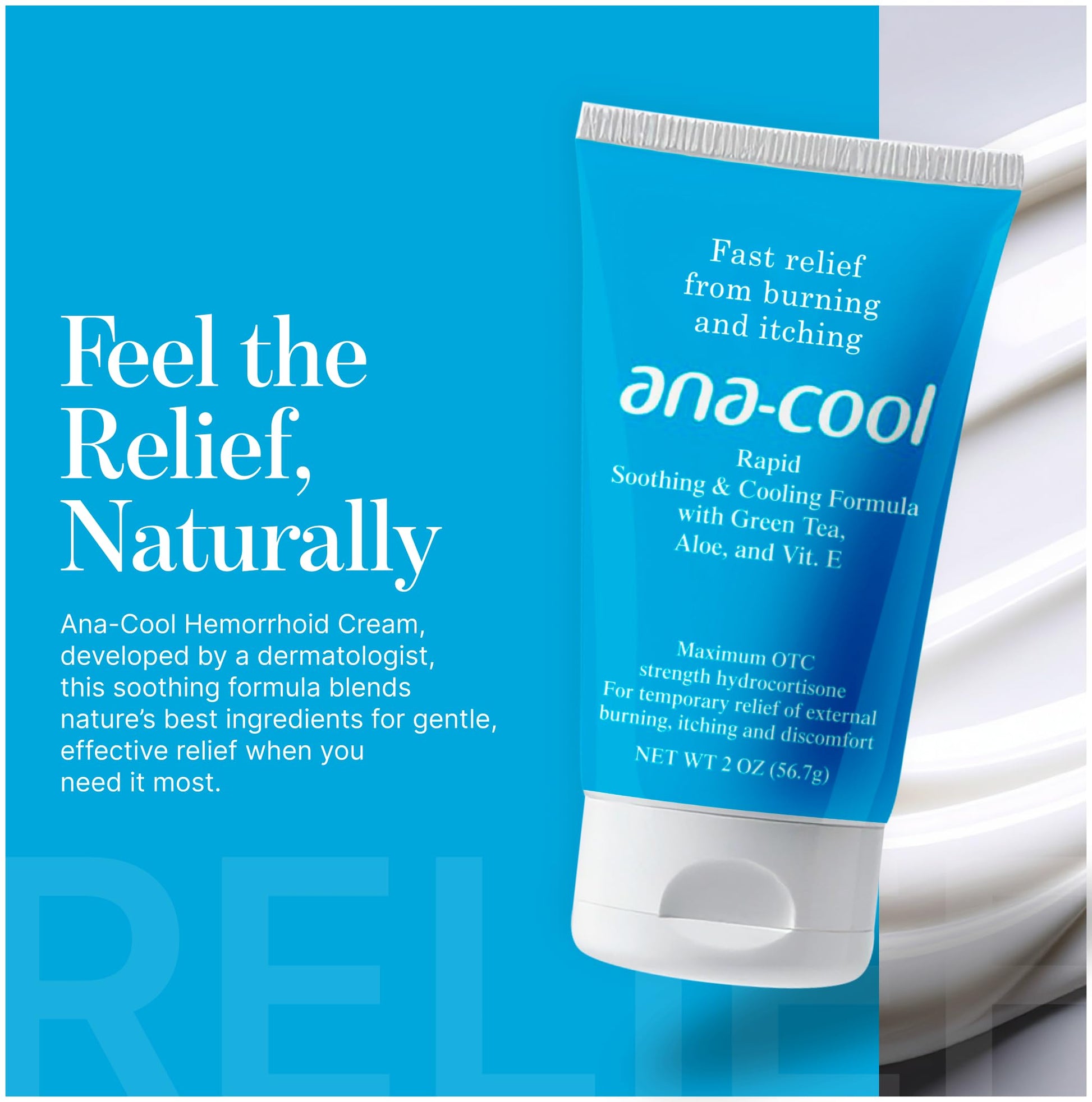 Ana-Cool Herbal Hemorrhoid Relief Cream - Fast Soothing for Bug Bites, Rashes, Irritations & More - 1% Hydrocortisone with Witch Hazel, Aloe & Vitamin E - Physician-Developed, 2 oz Tube Ana-Cool buy supplements canada