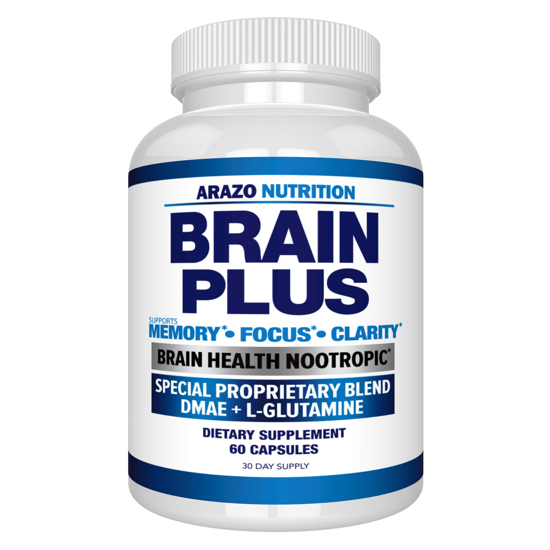 Arazo Nutrition Premium Brain Function Supplement – Memory, Focus, Clarity – Nootropic Booster with DMAE, Bacopa Monnieri, L-Glutamine, Multi Vitamins, Multi Minerals Arazo Nutrition buy supplements canada