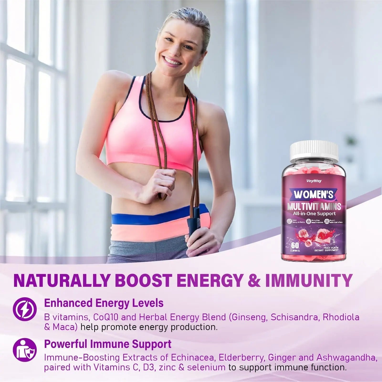 Veyttisy Methylated Multivitamin Gummy for Women - Womens Multivitamin Gummies with Vitamins A C D E, Methylated Folate, Biotin, B Complex Veyttisy buy supplements canada