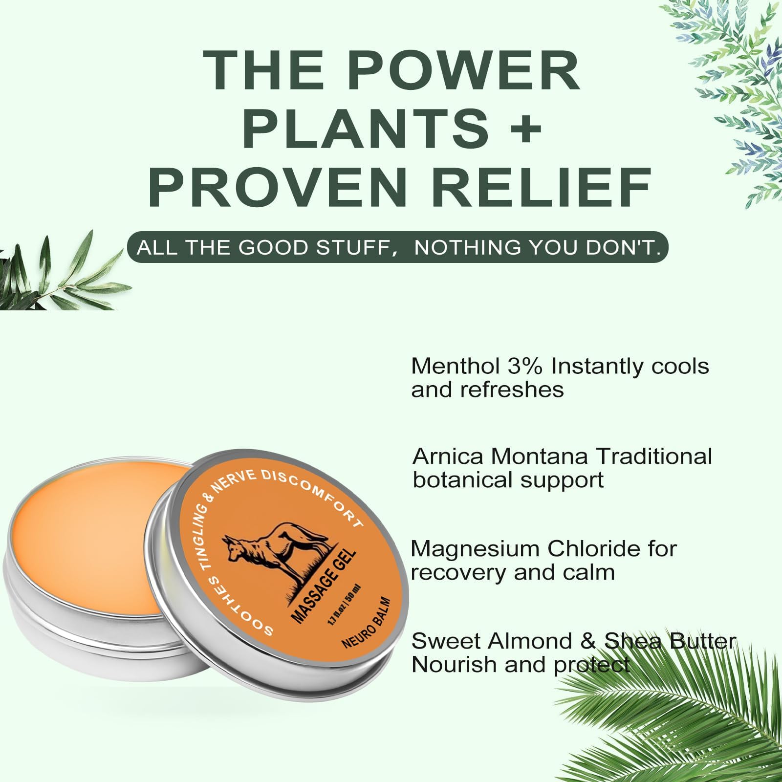 Nerve Relief Balm | Magnesium Neuro Balm for Neuropathy, Natural Joint Care Soothing Massage Cream, Arnica Oil, Camphor Blue, Chamomile Extract 50ml (2) DFTLUUE buy supplements canada