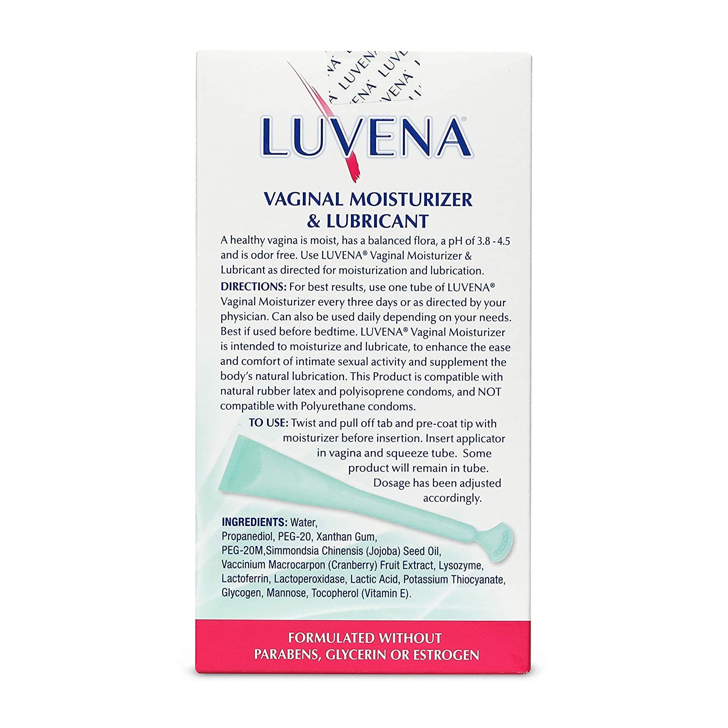 Luvena Moisturizer - Vaginal Moisturizer & Menopause Support for Women - Feminine Intimate LUVENA buy supplements canada