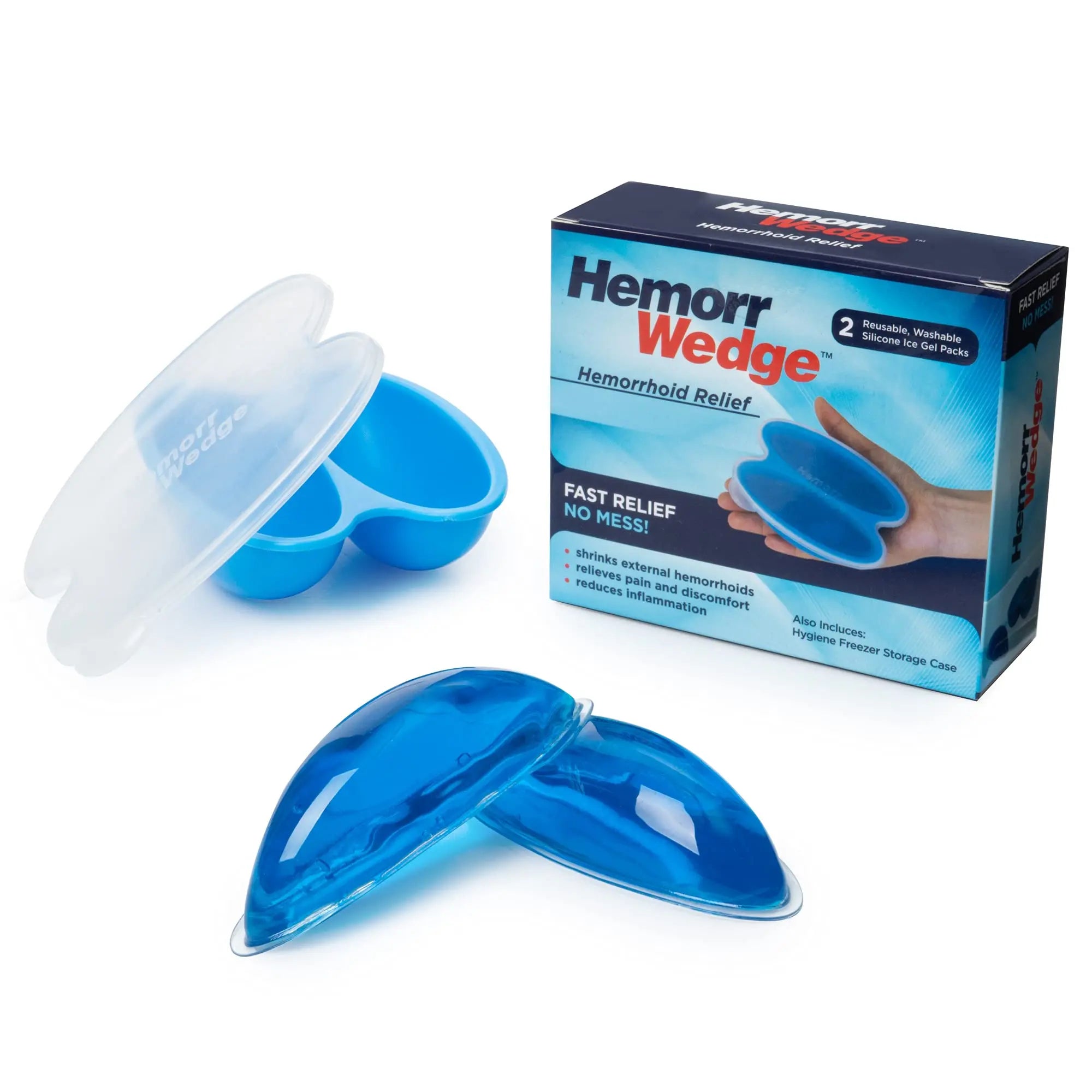Hemorrwedge Hemorrhoid Ice Pack for Relief & Cooling Support – Twin Gel Pack with Hygienic Case – Reusable Cold Therapy for Hemorrhoids, Swelling, Postpartum & Discomfort – Water-Based Gel Hemorrwedge buy supplements canada
