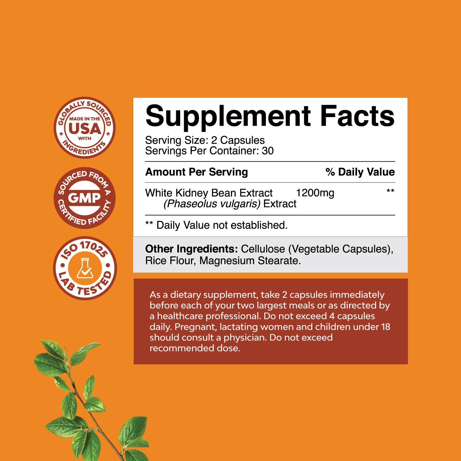 Natural White Kidney Bean Extract - White Kidney Bean Energy Booster AMPK Activator Natures Craft buy supplements canada