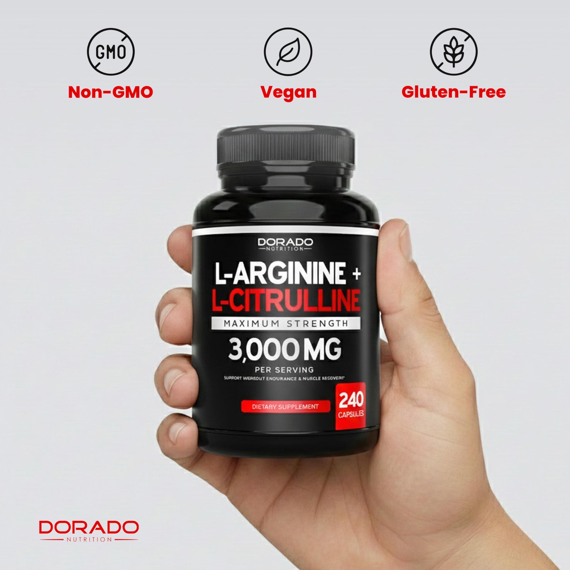 L Arginine L Citrulline Supplement 3000mg (240 Capsules) Nitric Oxide Pills for Men - Stamina, Endurance, Performance for Workouts - NO Supplements for Men DORADO NUTRITION buy supplements canada