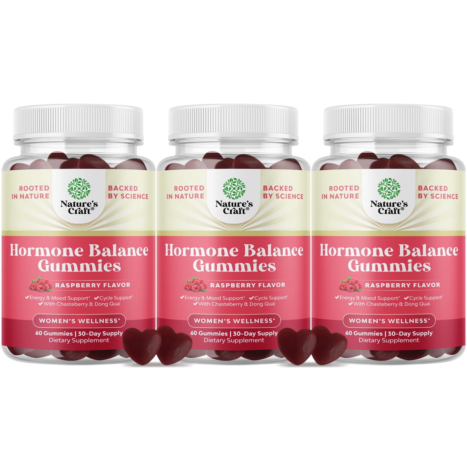 Hormone Balance for Women Gummies of All Ages - PMS Support Supplement for Women to Regulate Menstrual Cycle & Hormonal Balance Menopause & Mood Swings with Vitamin B6 & Dong Quai - 60 Chews - 3 pack Natures Craft buy supplements canada