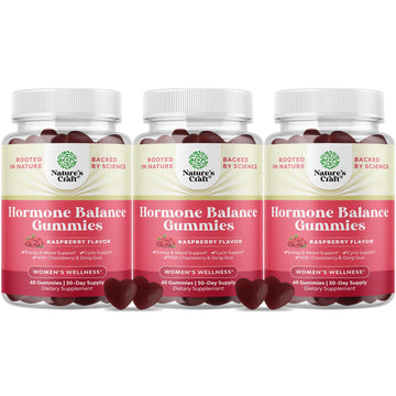 Hormone Balance for Women Gummies of All Ages - PMS Support Supplement for Women to Regulate Menstrual Cycle & Hormonal Balance Menopause & Mood Swings with Vitamin B6 & Dong Quai - 60 Chews - 3 pack Natures Craft buy supplements canada