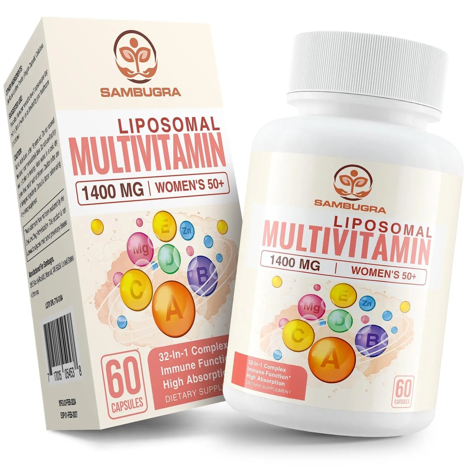 Sambugra Liposomal Multivitamin for Women 50+ - Women Daily Multivitamin with 32 Ingredients, CoQ10, Vitamins C, B, D, E Sambugra buy supplements canada