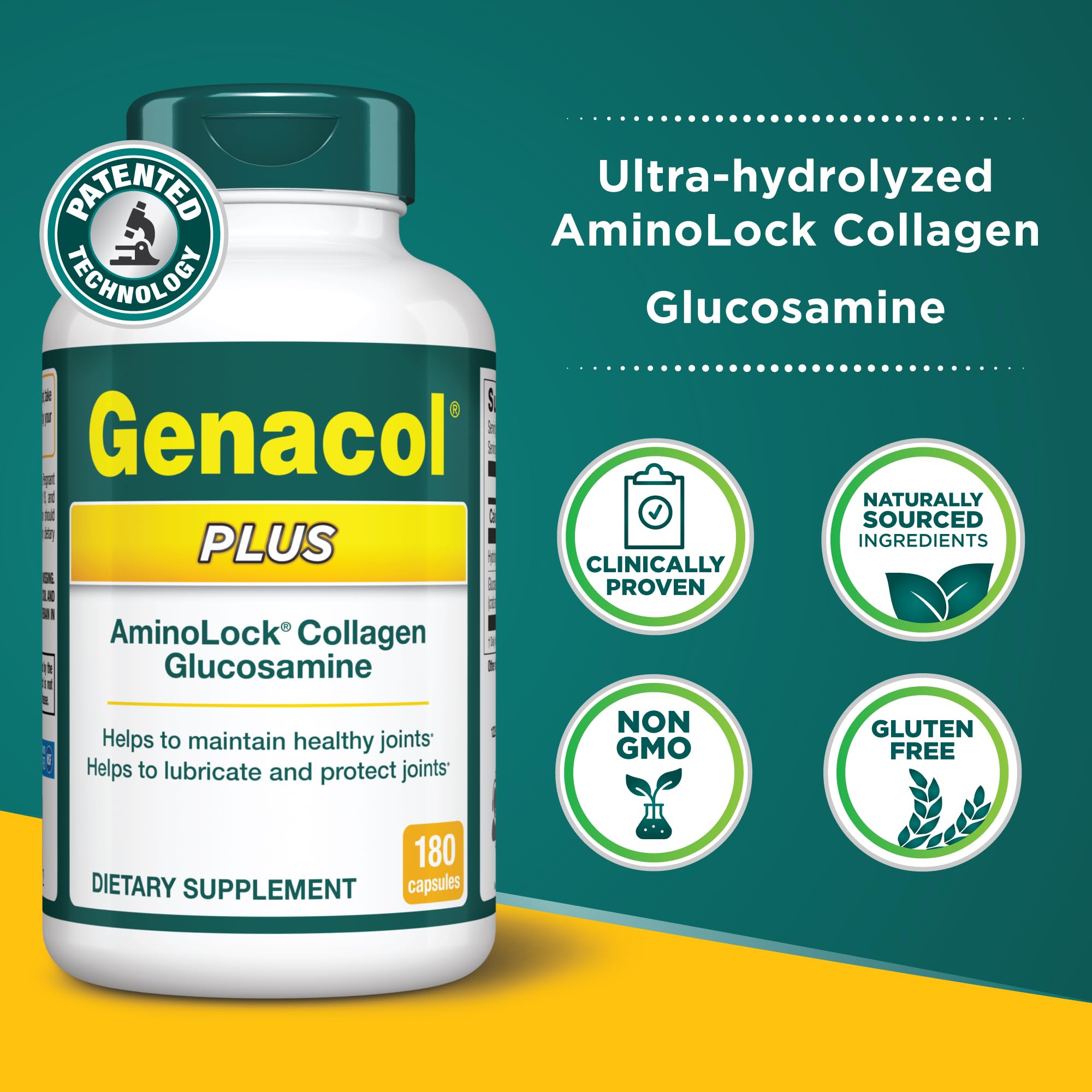 Genacol Plus – Glucosamine and Collagen Joint Supplement, Lubricates, Protects and Maintains Heathy Joints, Relieves Joint Discomfort Plus, 180 Capsules (60-Day Supply) Genacol buy supplements canada
