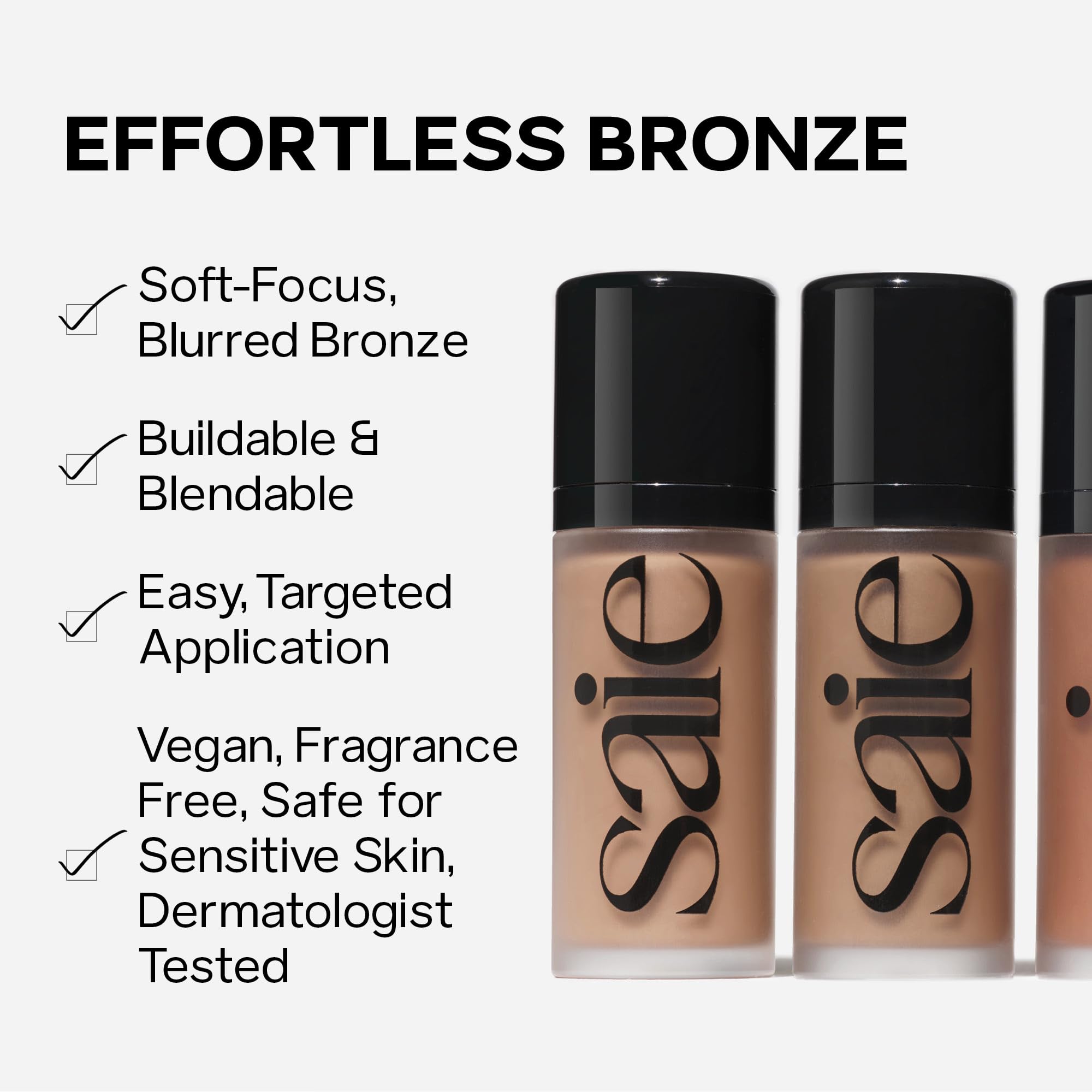Saie Dew Bronze - Hydrating Liquid Bronzer Stick For a Sun Kissed Glow - Liquid Contour Stick Infused with Nourishing Skin Care Ingredients - Sculpted Face Makeup Essential - Sand (0.4 oz) Saie buy supplements canada
