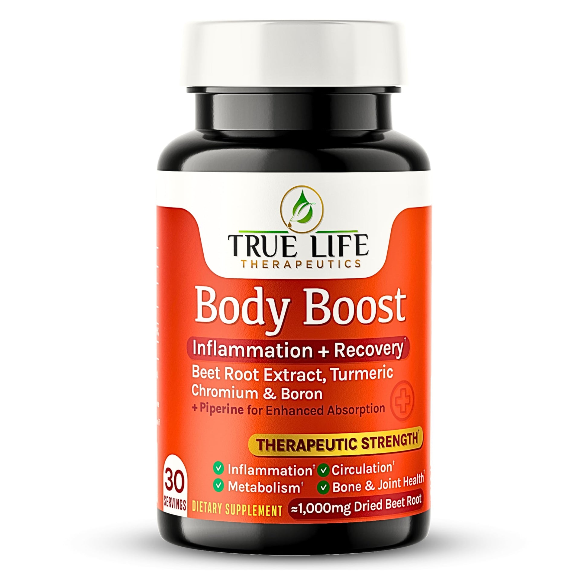 Body Support Tablets – Beet Root Extract, Turmeric Boron & Chromium – Supports Inflammation, Circulation, Hormonal Balance & Metabolic Function – 60ct - 30 Servings True Life Therapeutics buy supplements canada