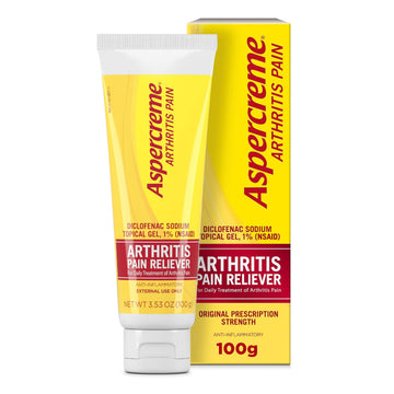 Aspercreme Arthritis Pain Relief Gel for Arthritis & Joint Pain, Non-steroidal Anti-inflammatory Topical Gel with Max-Strength Diclofenac Sodium, 100 g Aspercreme buy supplements canada