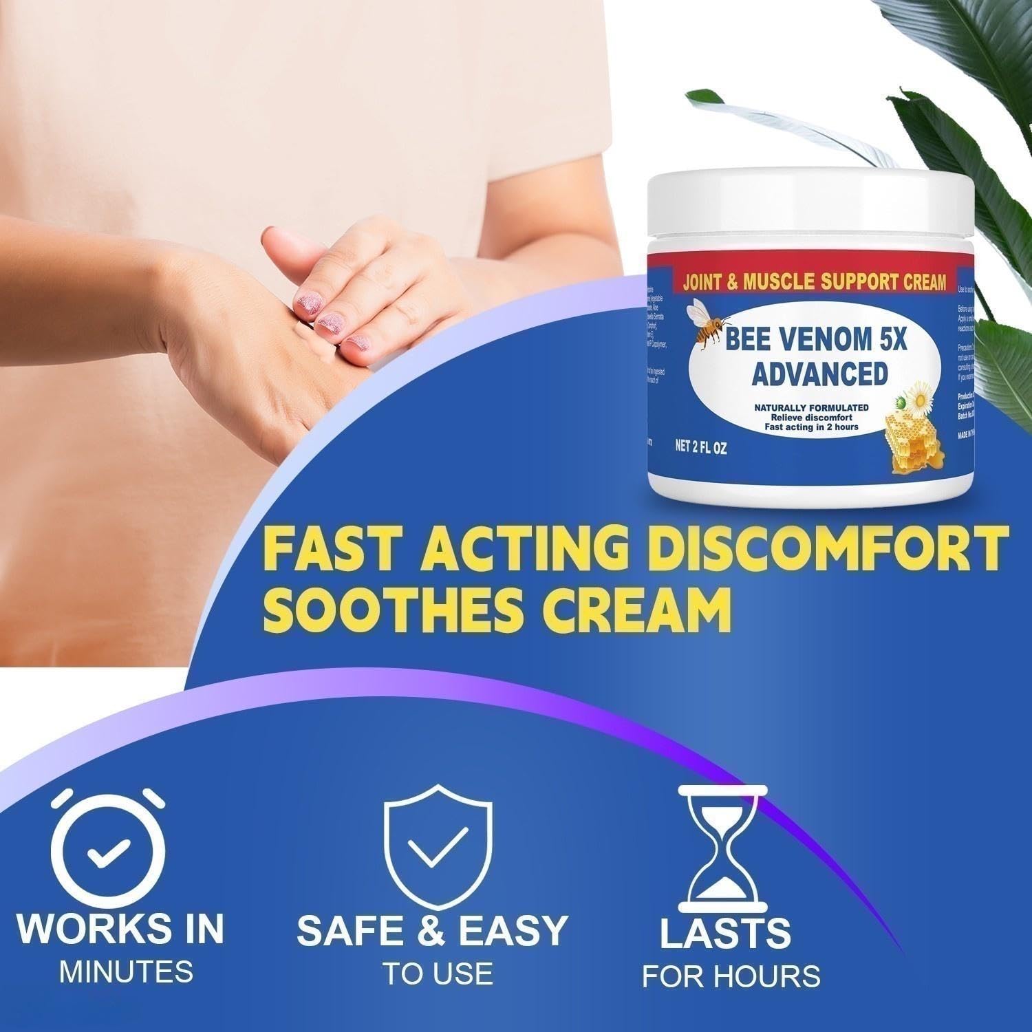 Benolixia Bee Venom Joint Cream, Bee Venom Joint Gel,Bee Venom Advanced Joint and Bone Cream,Natural Formula for Back, Knee, Hands, Neck, Feet, All Skin Types Benolixia buy supplements canada