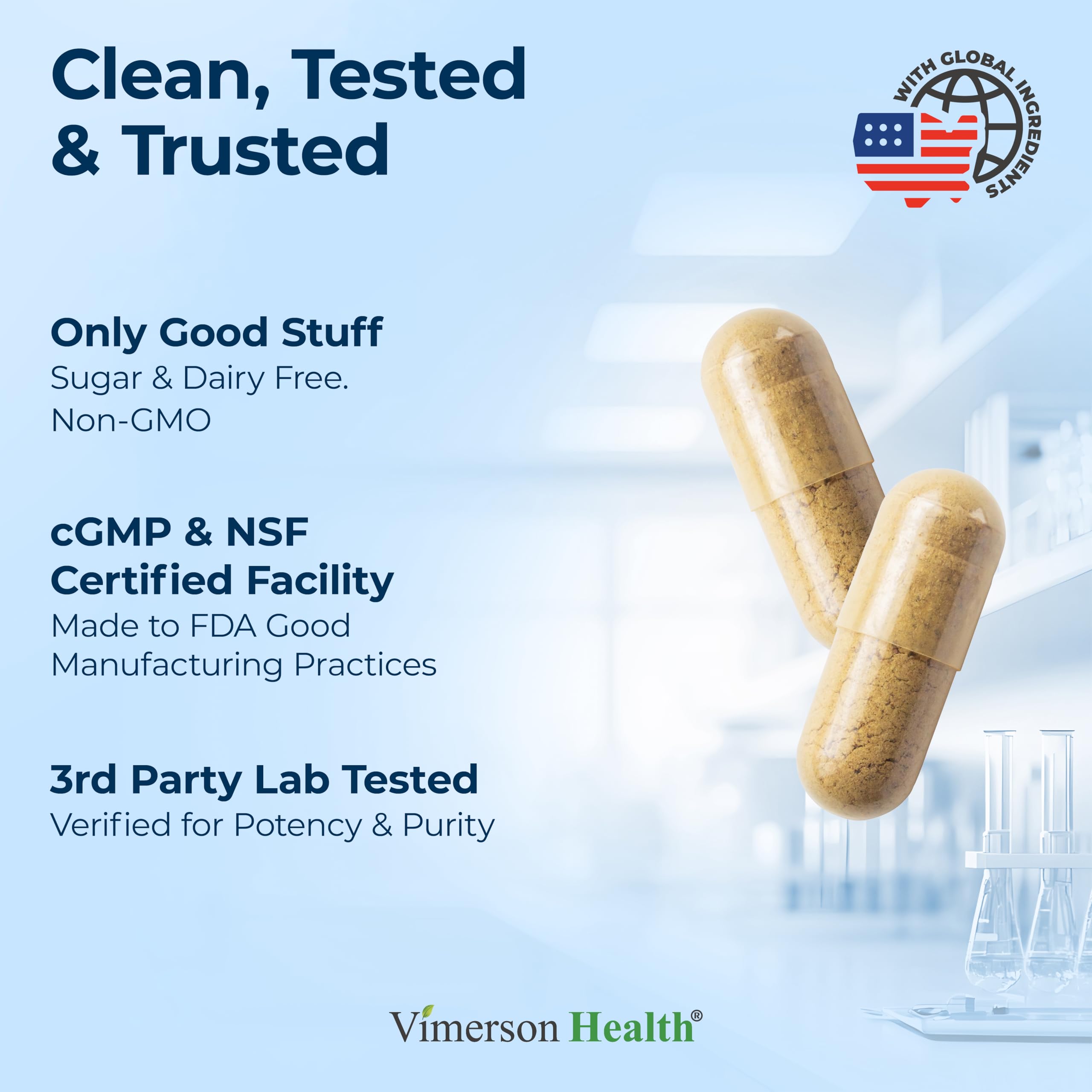 Nootropics Brain Support Supplement - Nootropic Brain Booster for Improved Focus, Concentration & Memory. Brain Nootropic for Brain Health, Mood & Energy Support. Non-GMO. Made in the USA. 60 Capsules Vimerson Health buy supplements canada