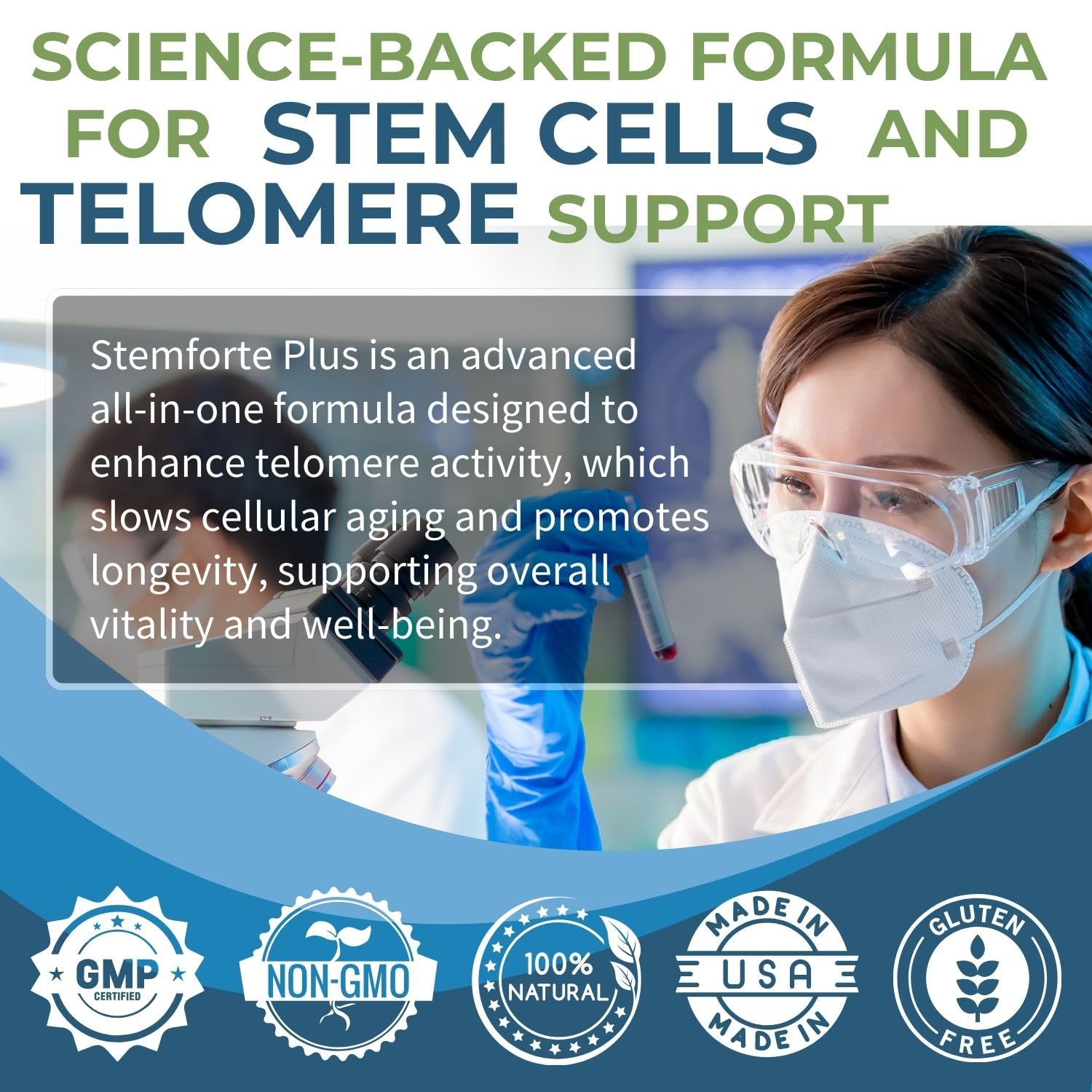 NuVi Global Stemforte Plus Stem Cell and Telomere Supplements – Cell Regeneration, Cell Growth & Telomere Support for Healthy Aging & Cellular Health – 90 Capsules for Men & Women NuVi Global buy supplements canada
